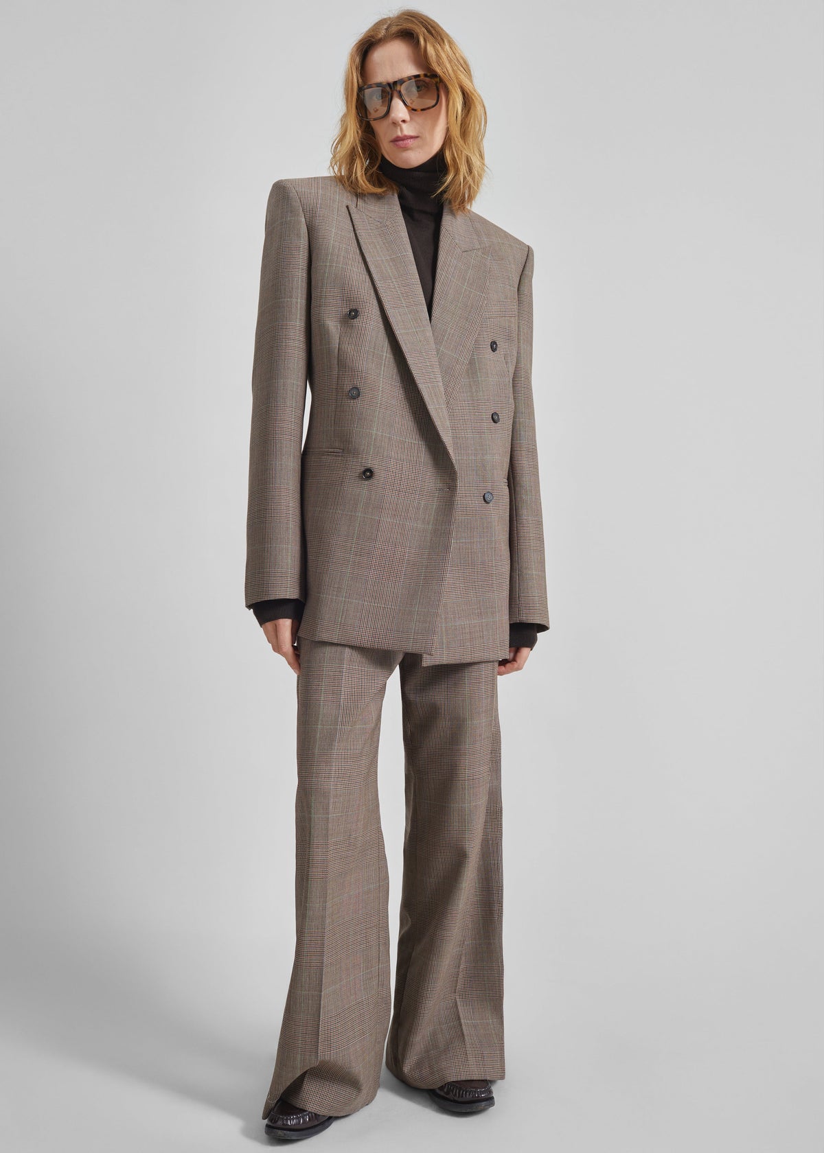 Shop the look image for Monterey Structured Wool Blazer - Brown Glen Plaid