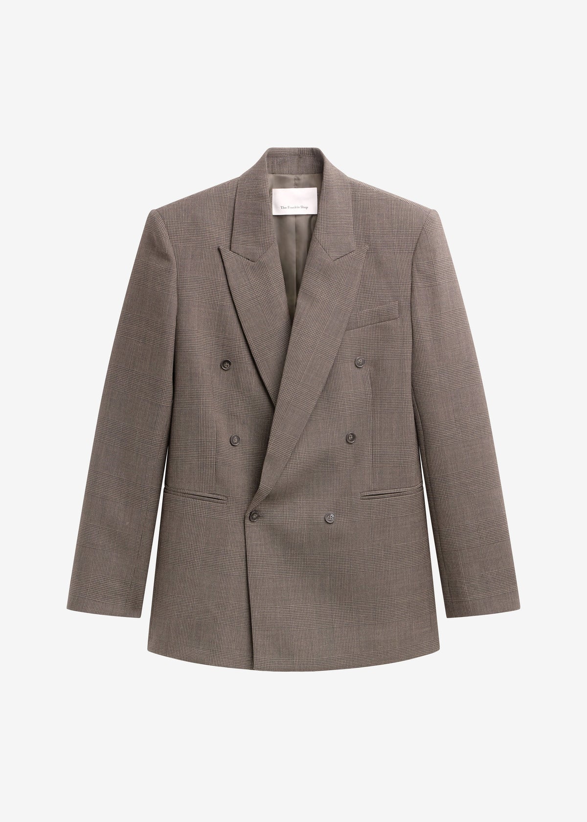 Monterey Structured Wool Blazer - Brown Glen Plaid