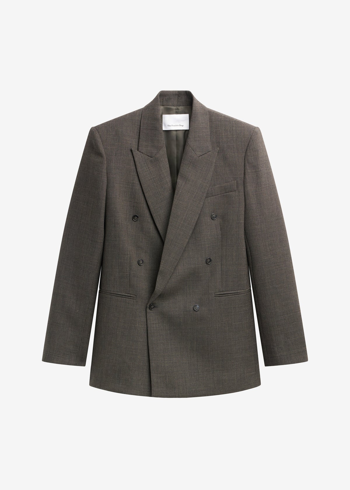 Monterey Structured Wool Blazer - Olive Glen Plaid