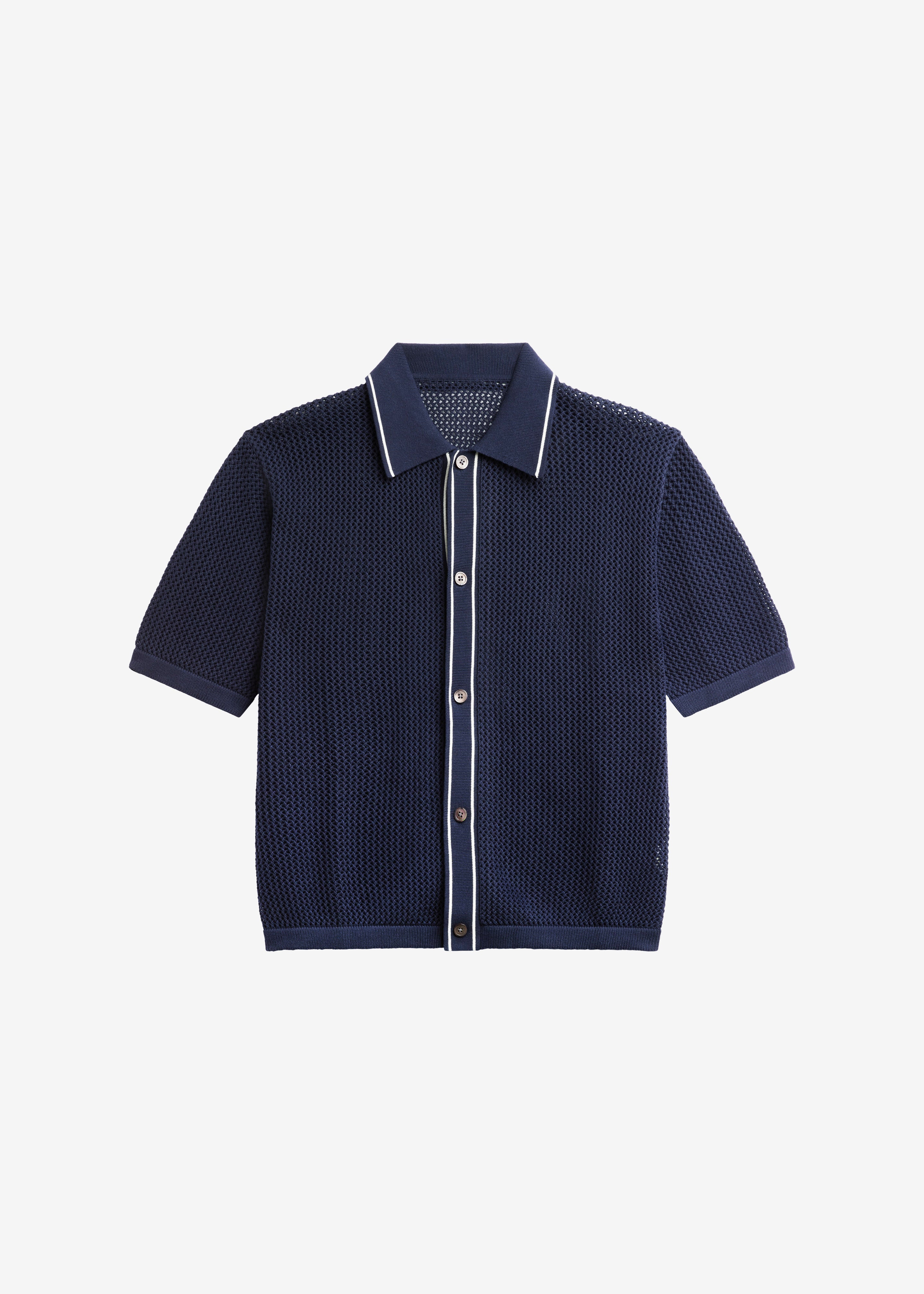 Monza Crochet Knit Cardigan - Navy - 9