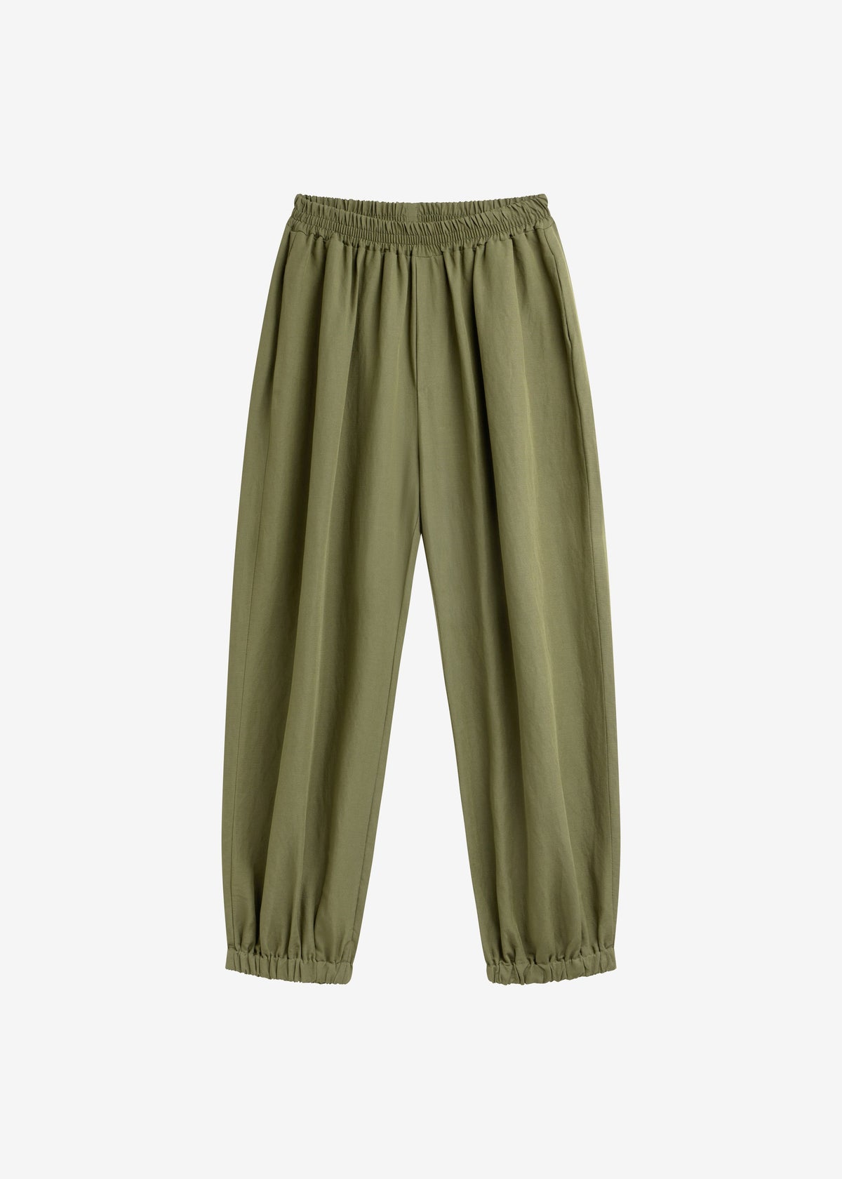 Morat Linen Balloon Pants - Olive
