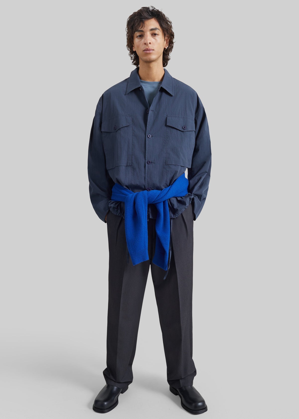 Shop the look image for Morelo Technical Utility Overshirt - Slate Blue