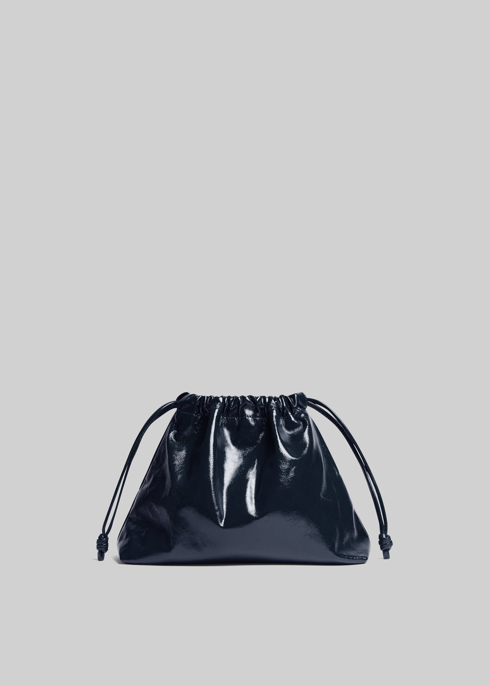 Morgan Crackled Faux Leather Small Pouch - Navy