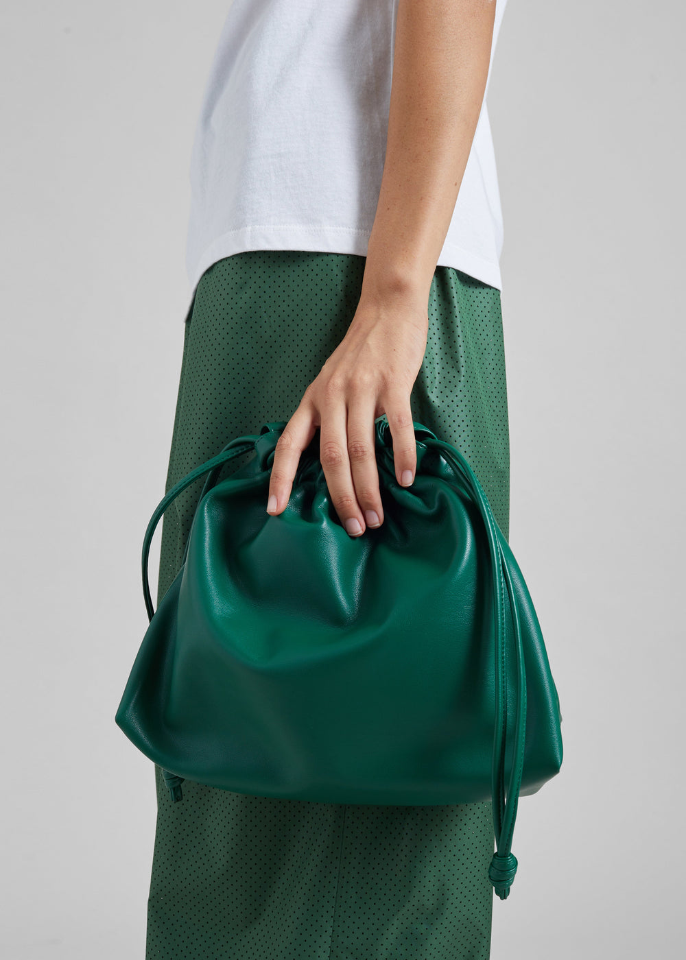 Morgan Faux Leather Small Pouch - Green - 1