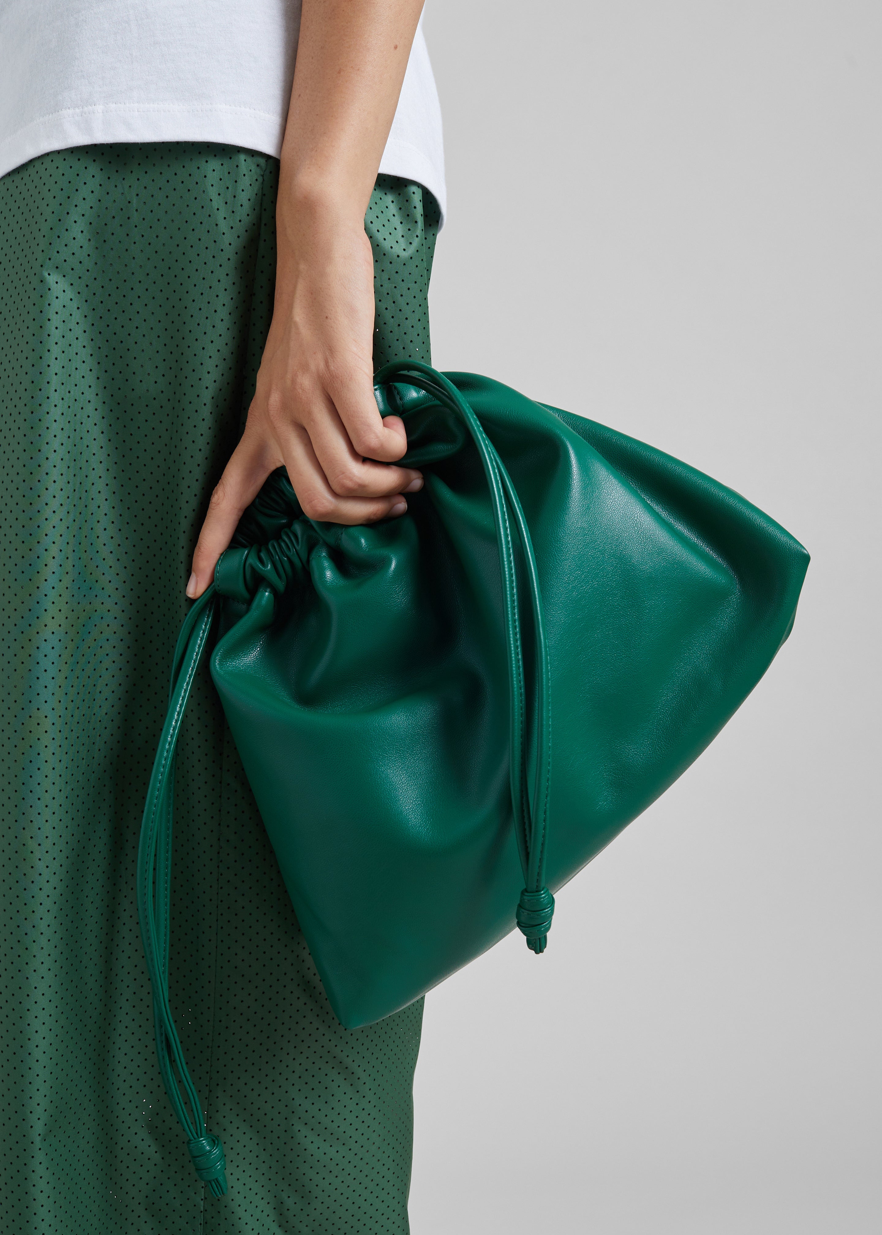 Morgan Faux Leather Small Pouch - Green - 5