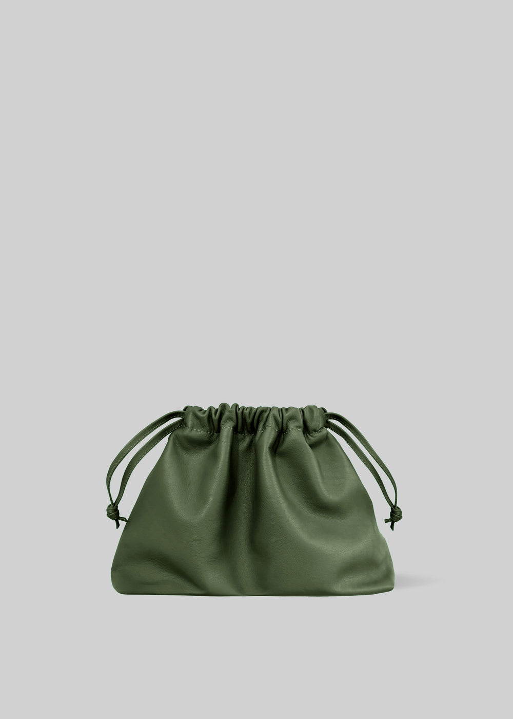 Morgan Faux Leather Small Pouch - Olive - 1