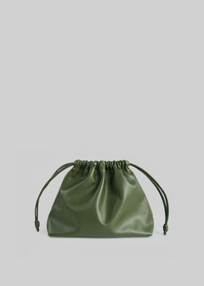 Morgan Faux Leather Small Pouch - Olive