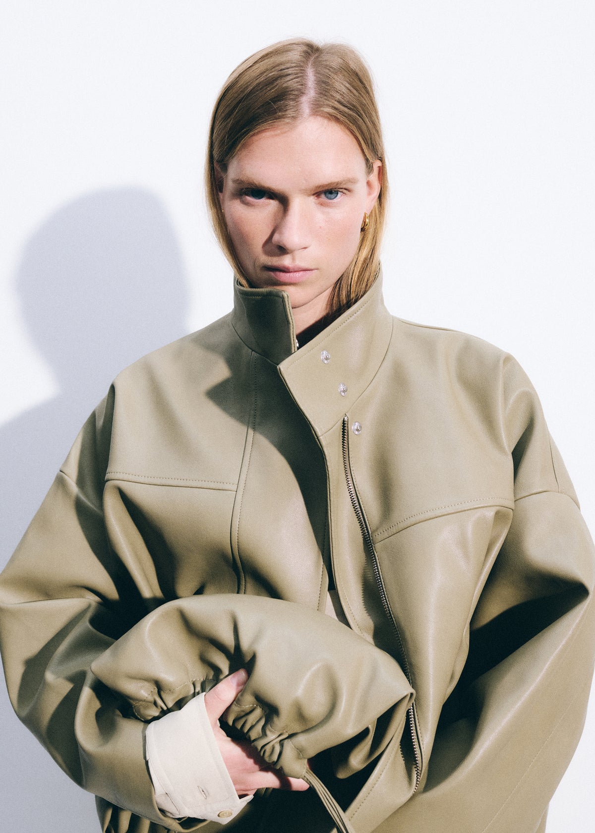 Morgan Faux Leather Small Pouch - Sage - 6