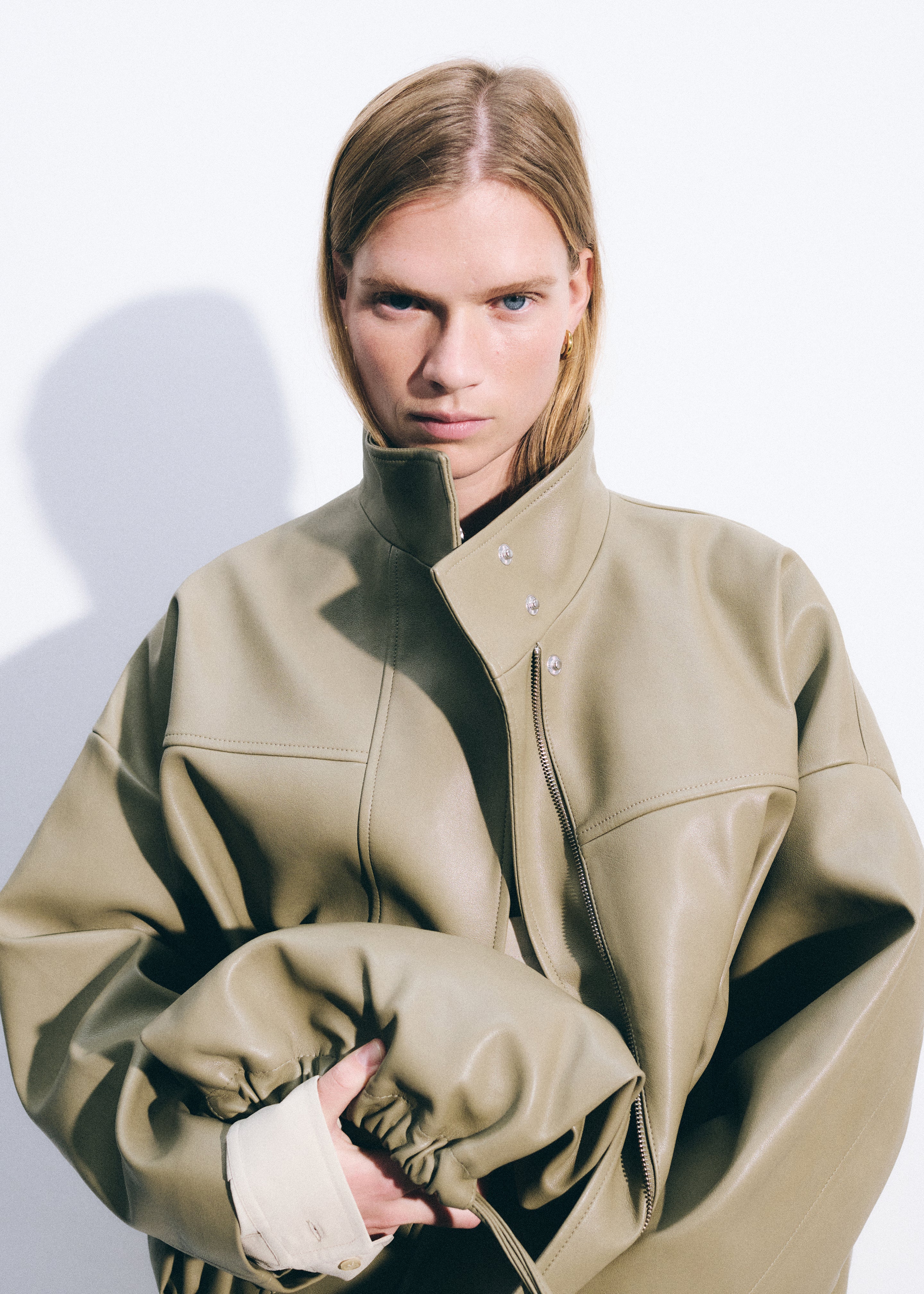 Morgan Faux Leather Small Pouch - Sage - 6