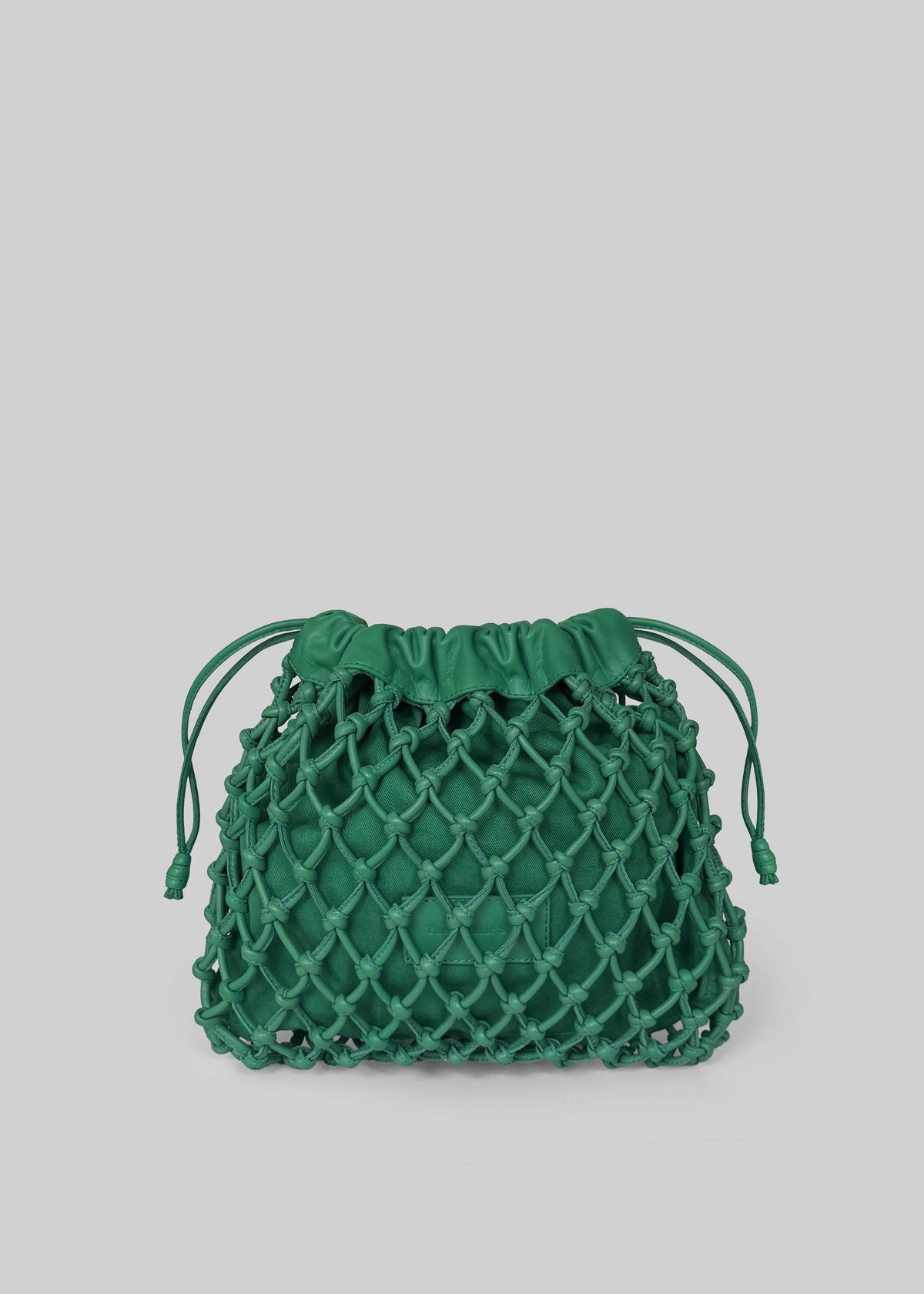 Morgan Leather Macrame Small Pouch - Emerald - 2