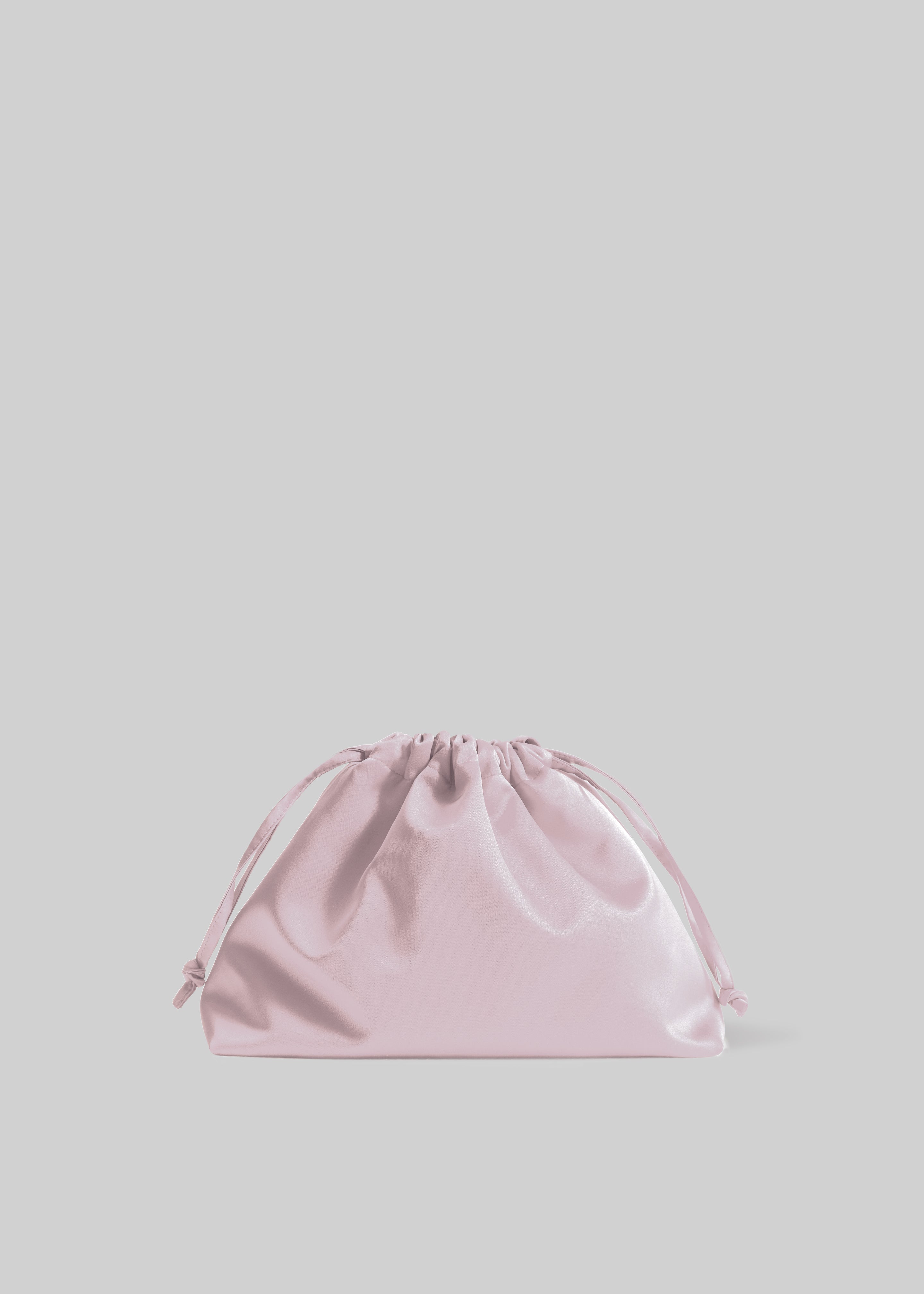 Morgan Satin Small Pouch - Faded Pink - 2