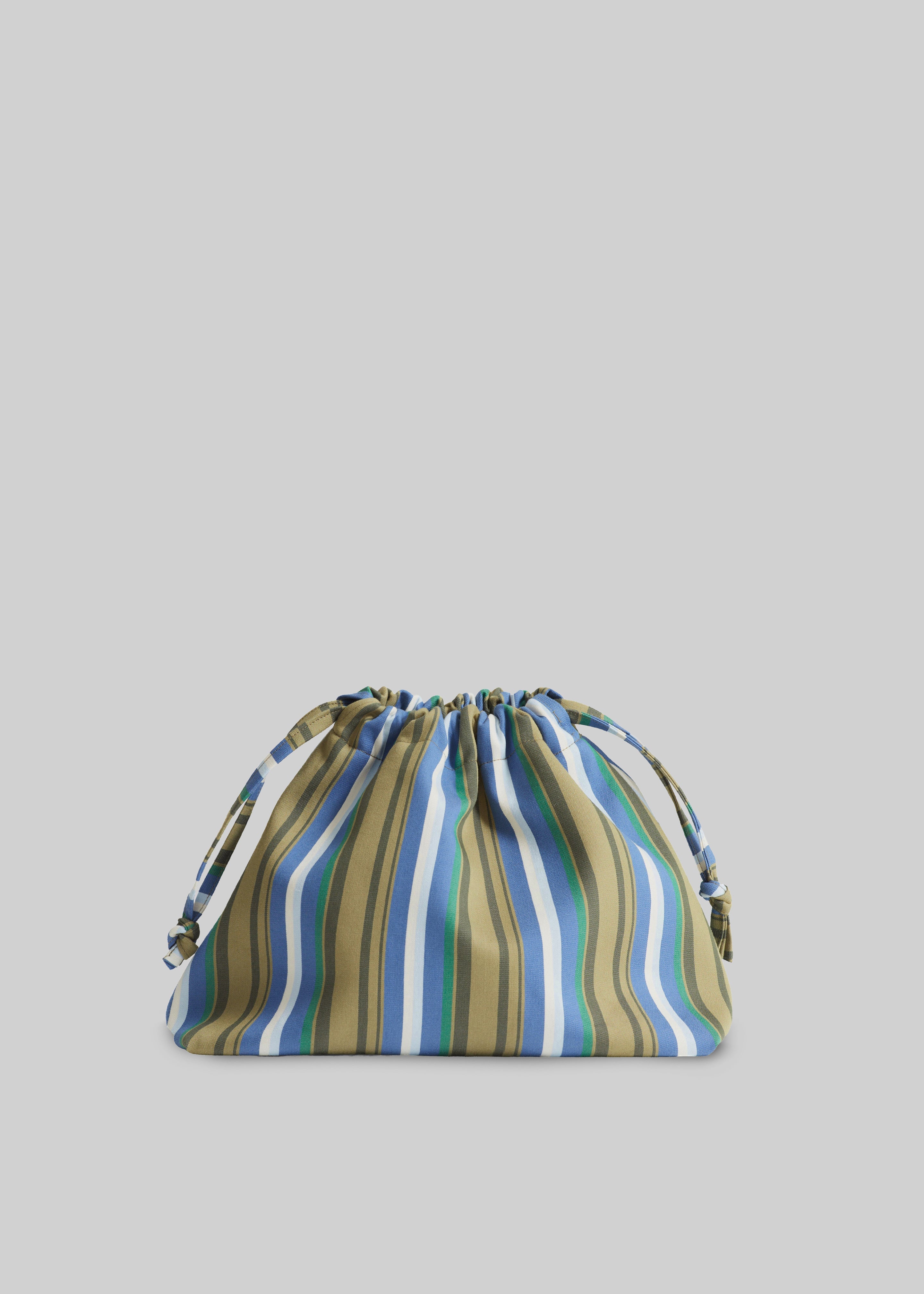 Morgan Small Pouch - Green Multi Stripe - 2