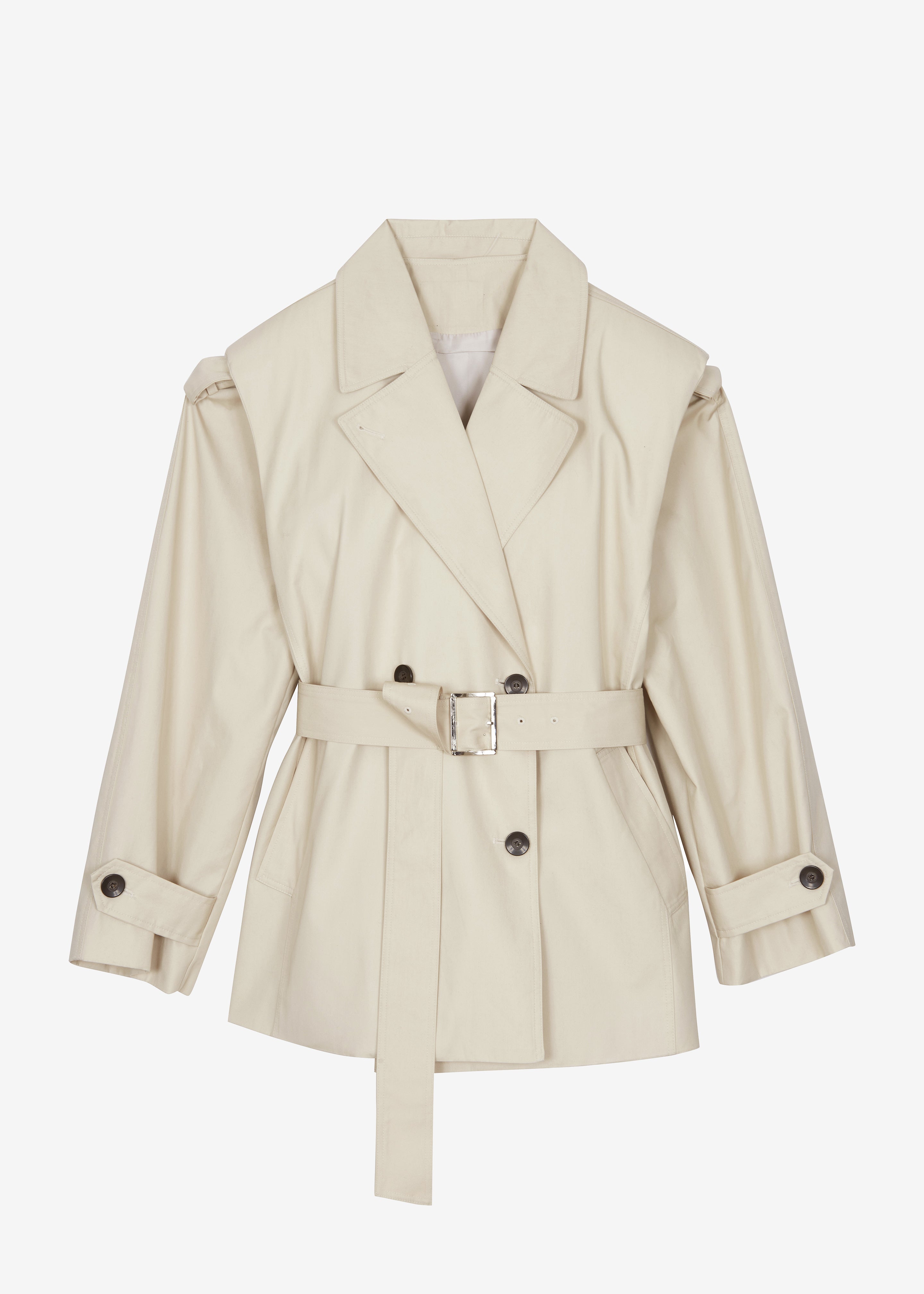 Mysen Short Convertible Trench - Ecru - 10