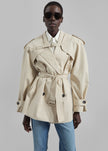 Mysen Short Convertible Trench - Ecru