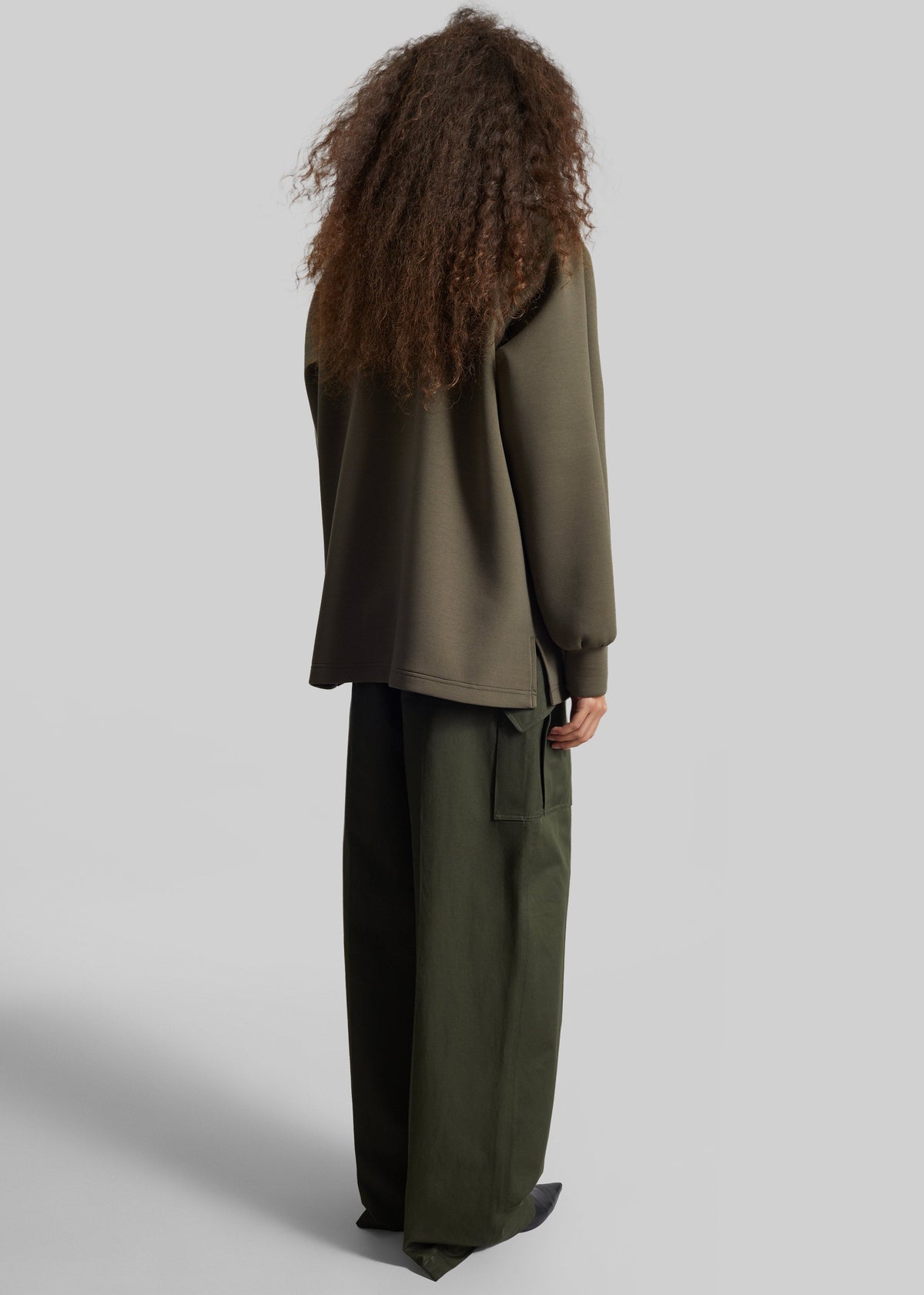 Naen Neoprene Polo Top - Dark Olive