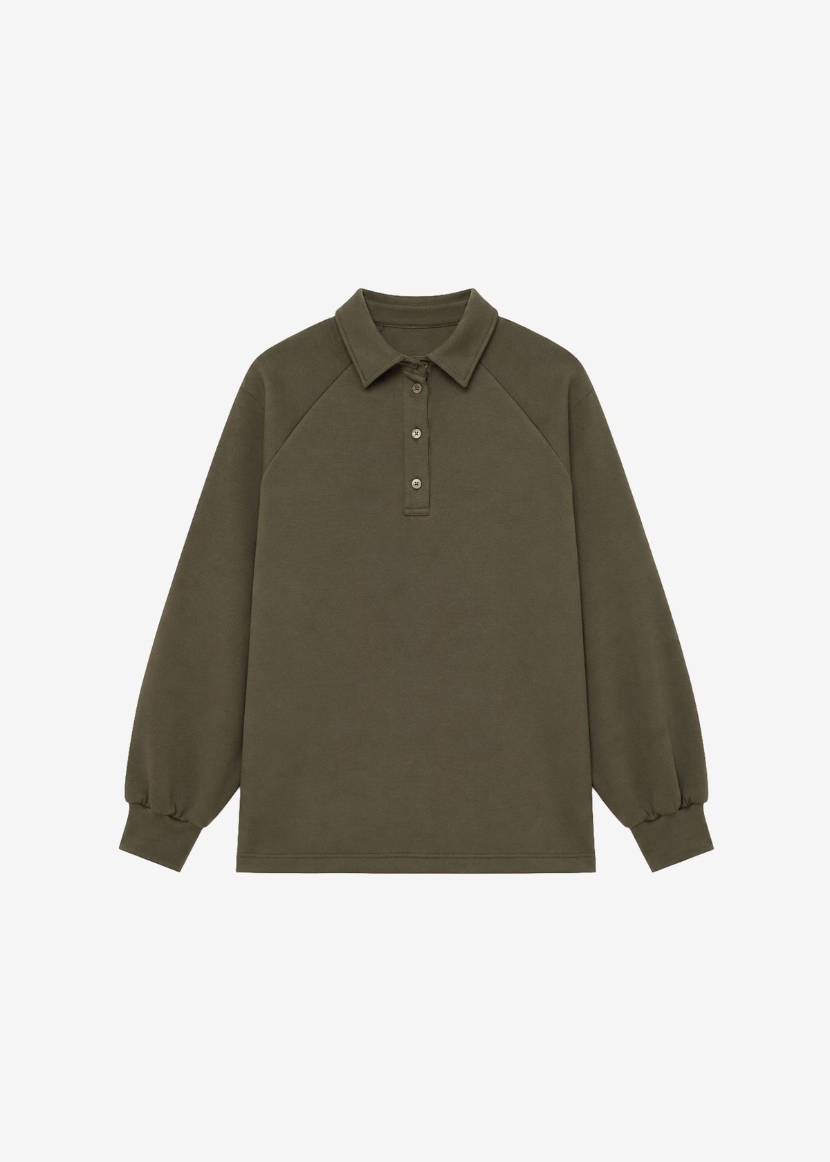 Naen Neoprene Polo Top - Dark Olive