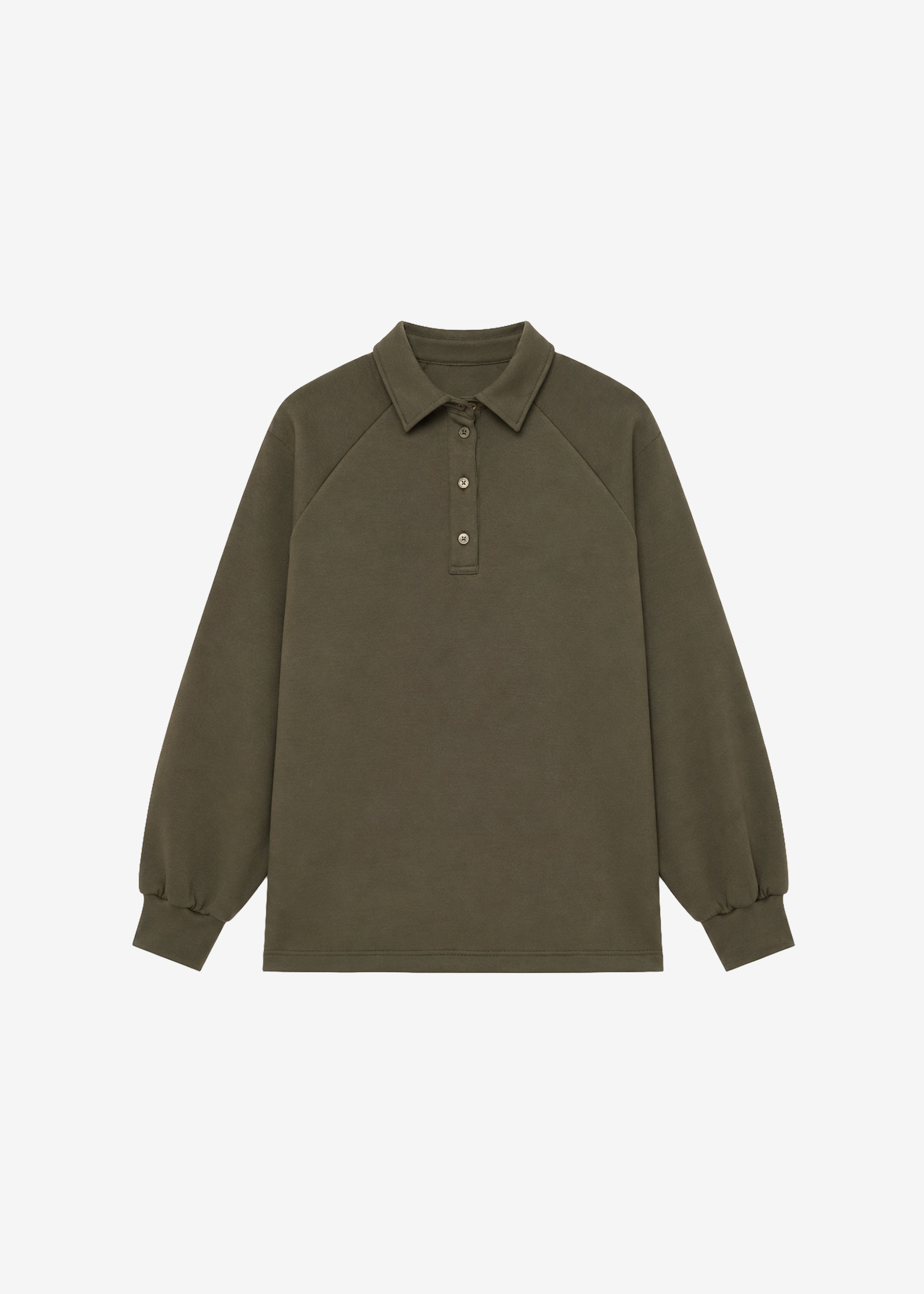 Naen Neoprene Polo Top - Dark Olive