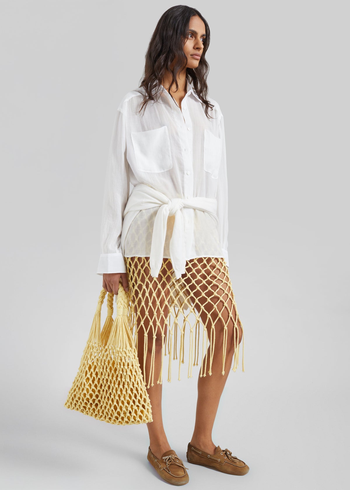 Naia Macrame Bag - Pale Yellow - 5