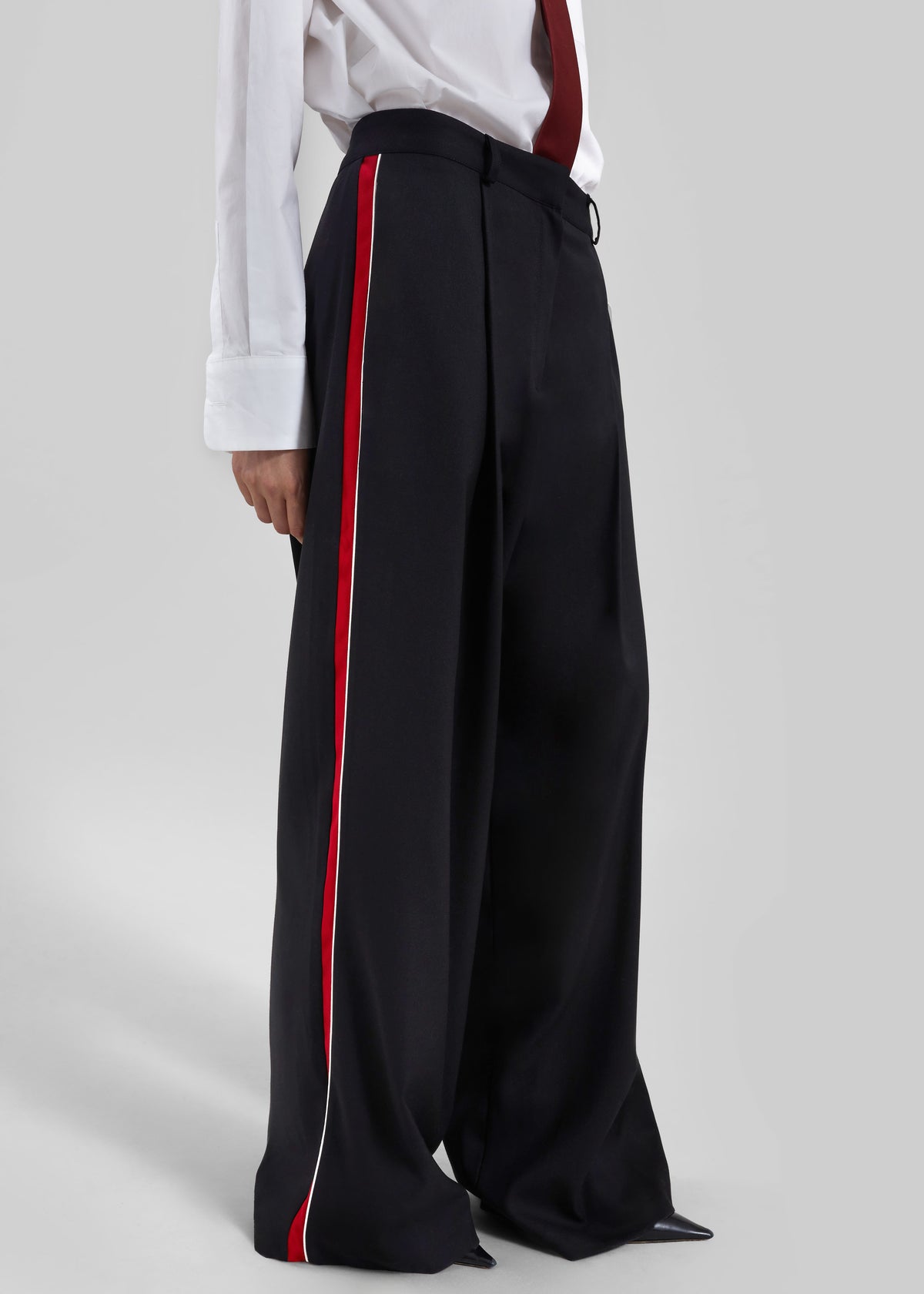 Nairn Contrast Stripe Pants - Black - 4