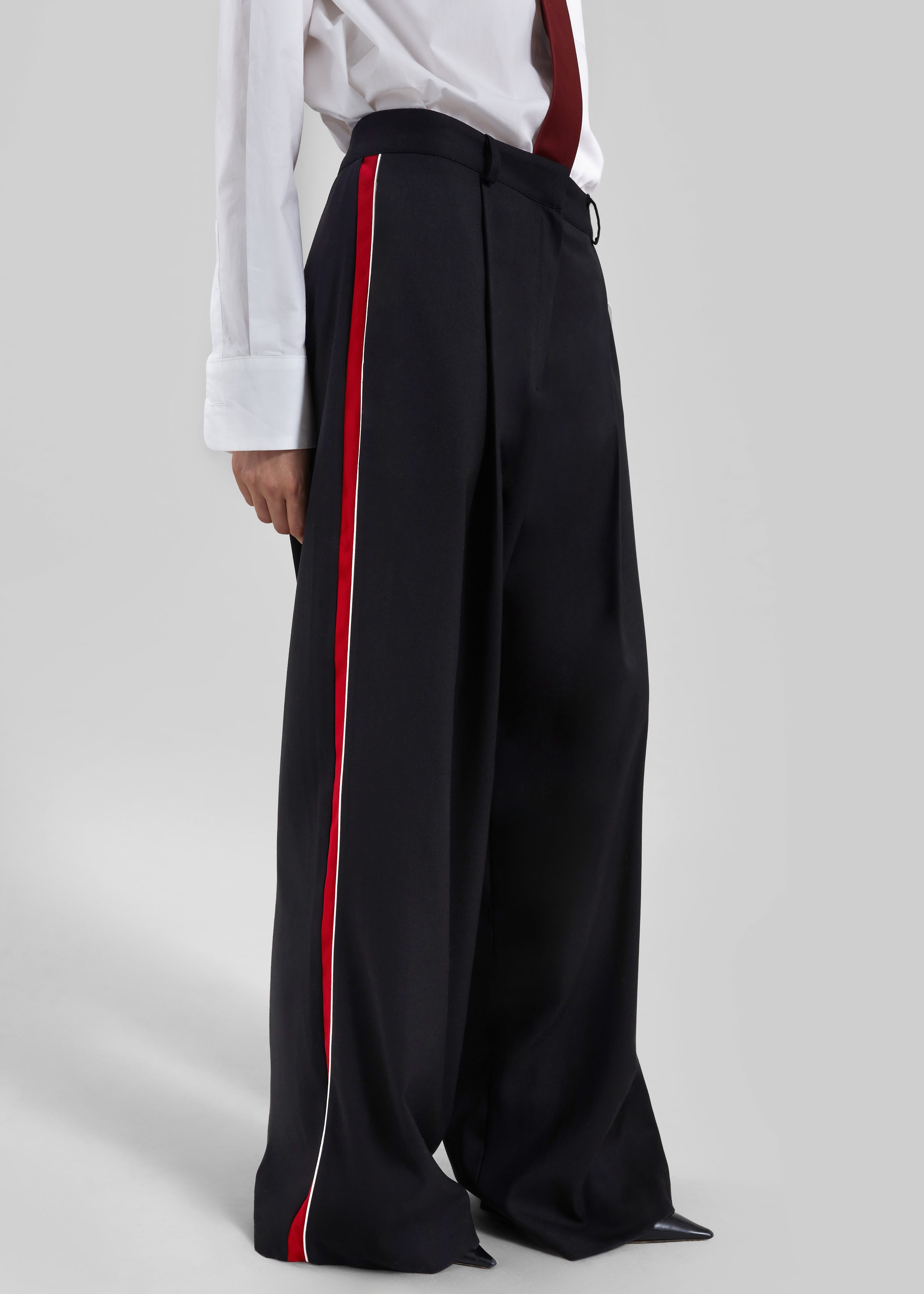 Nairn Contrast Stripe Pants - Black - 4