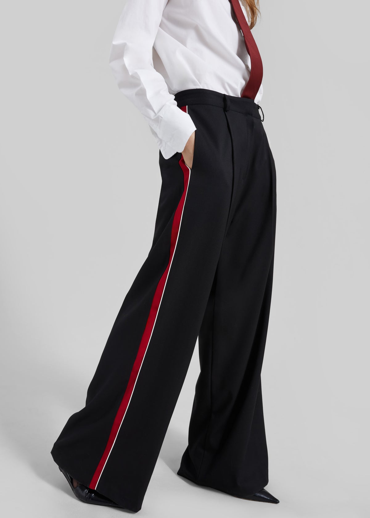 Nairn Contrast Stripe Pants - Black - 7