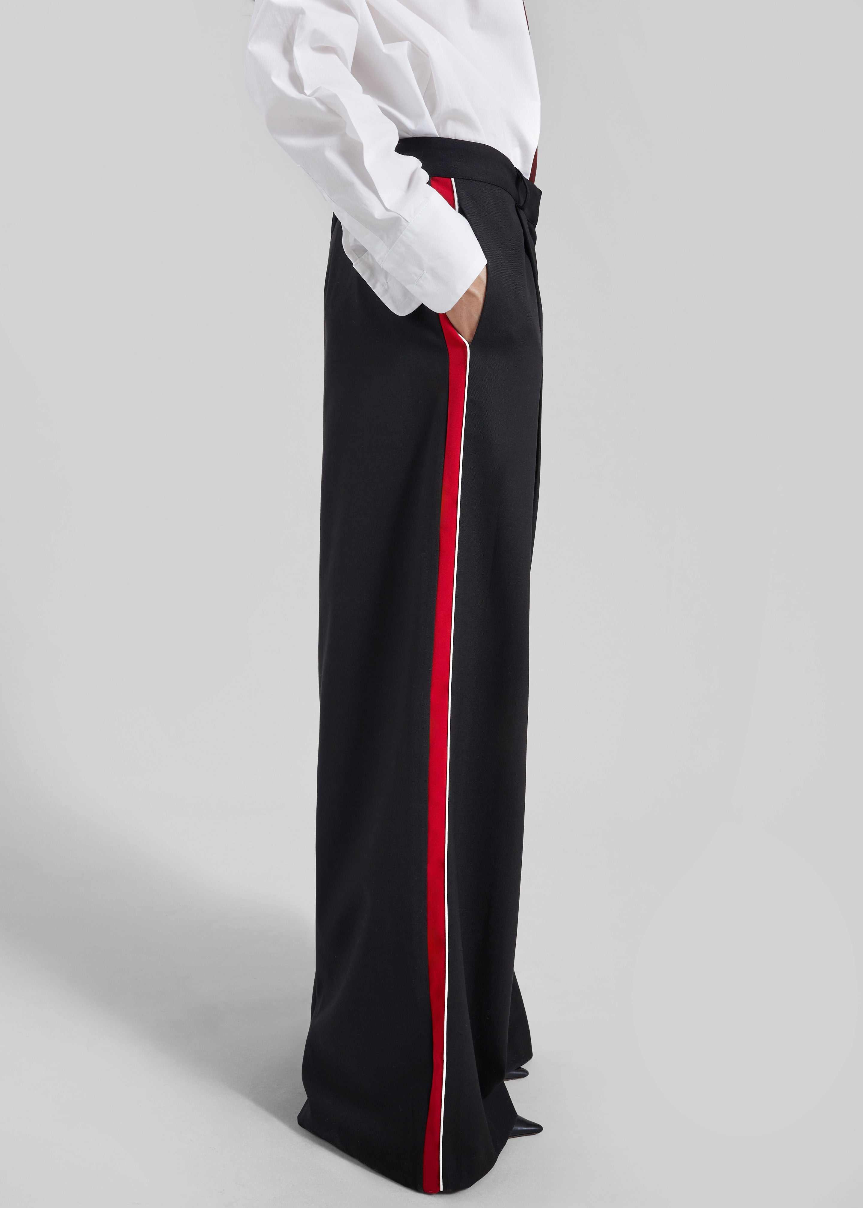 Nairn Contrast Stripe Pants - Black - 6