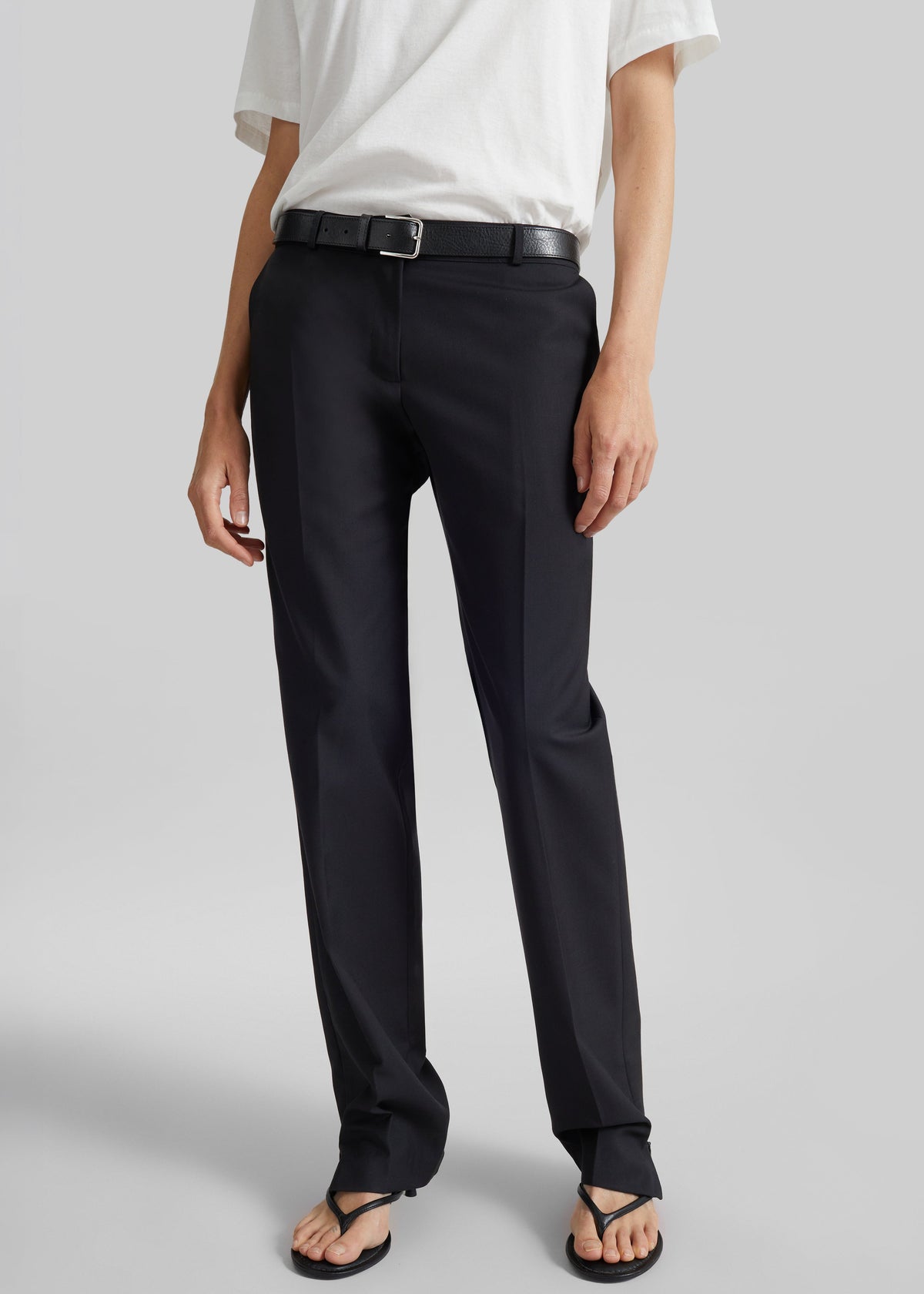 Nantes Straight Trousers - Black - 7