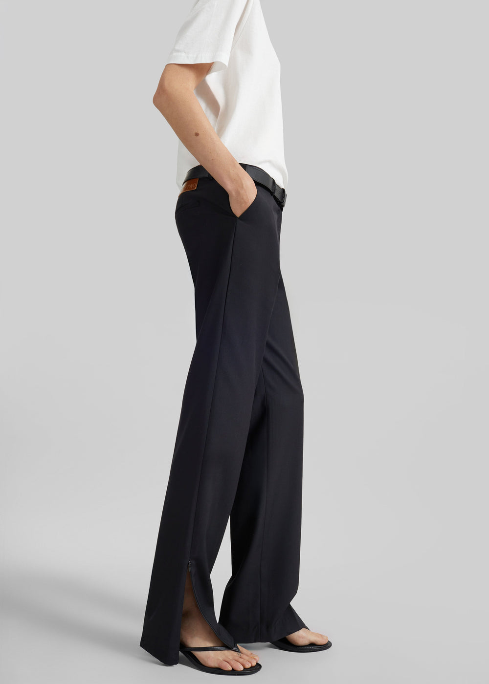 Nantes Straight Trousers - Black - 1