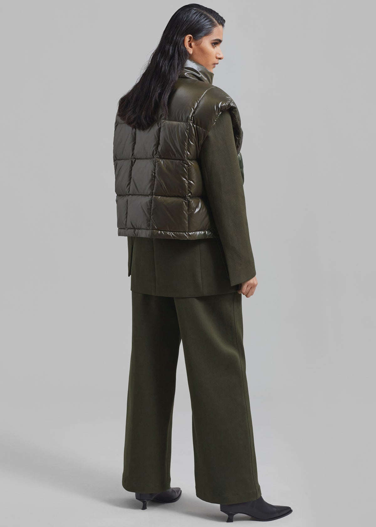 Naomi Puffer Vest - Olive - 5