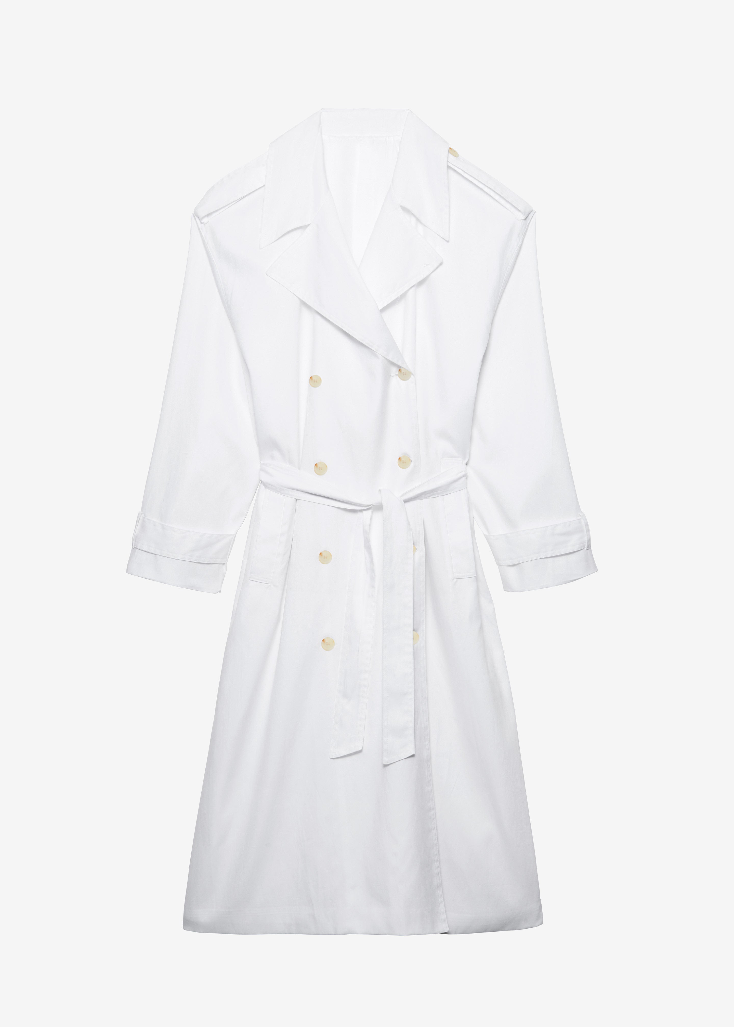 Nara Trench Coat - White - 9