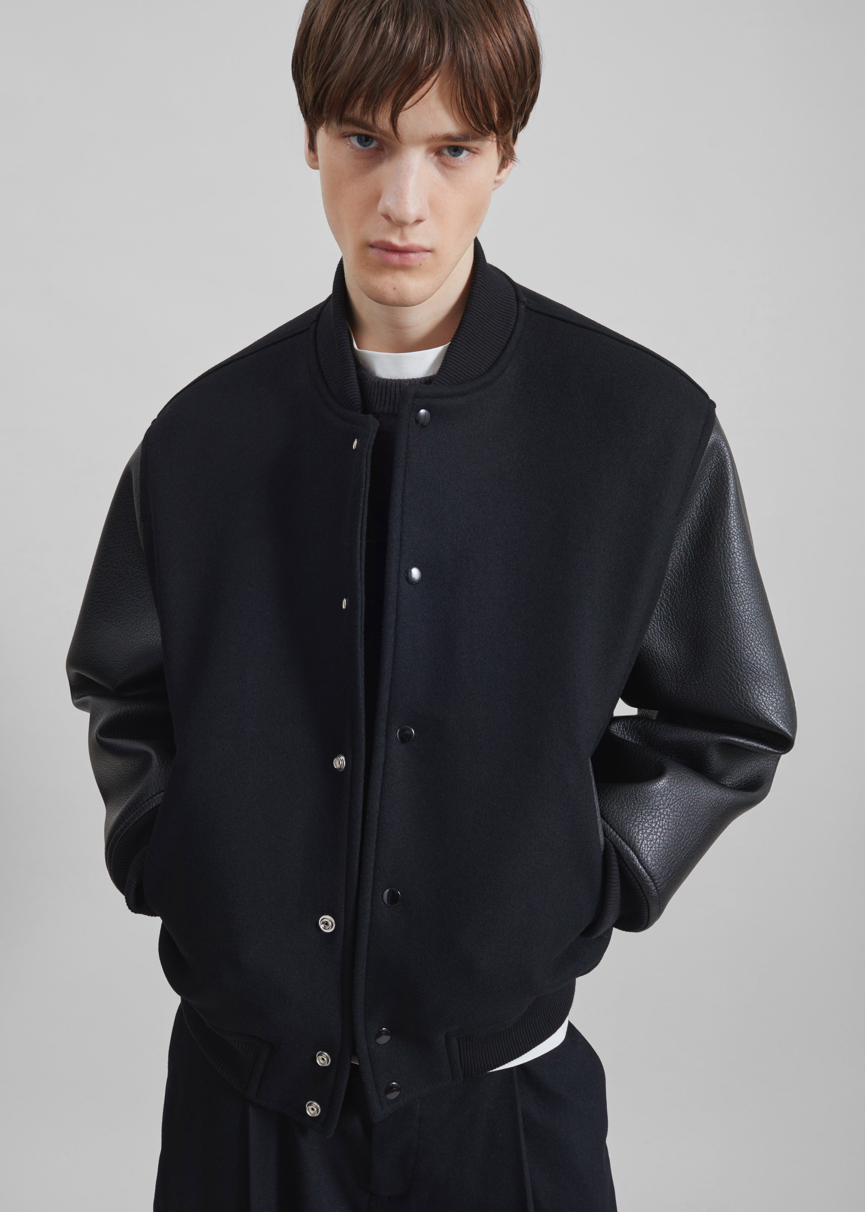 Kerava Oversized Bomber Jacket - Black - 1