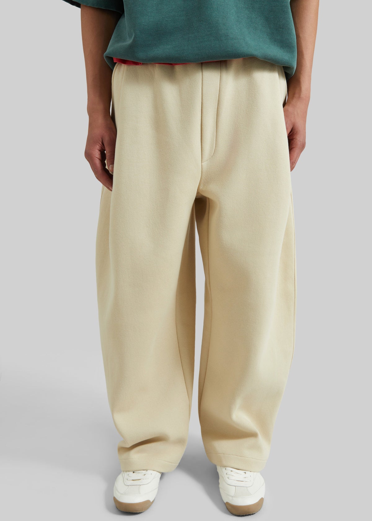 Nas Barrel Leg Sweatpants - Beige - 2