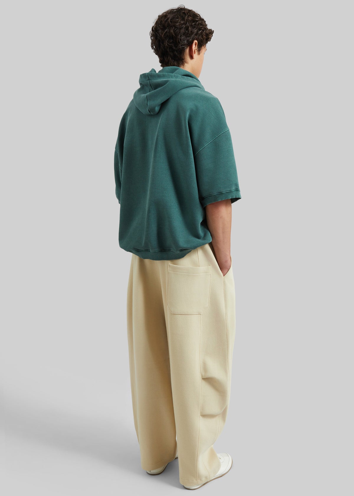 Nas Barrel Leg Sweatpants - Beige - 6