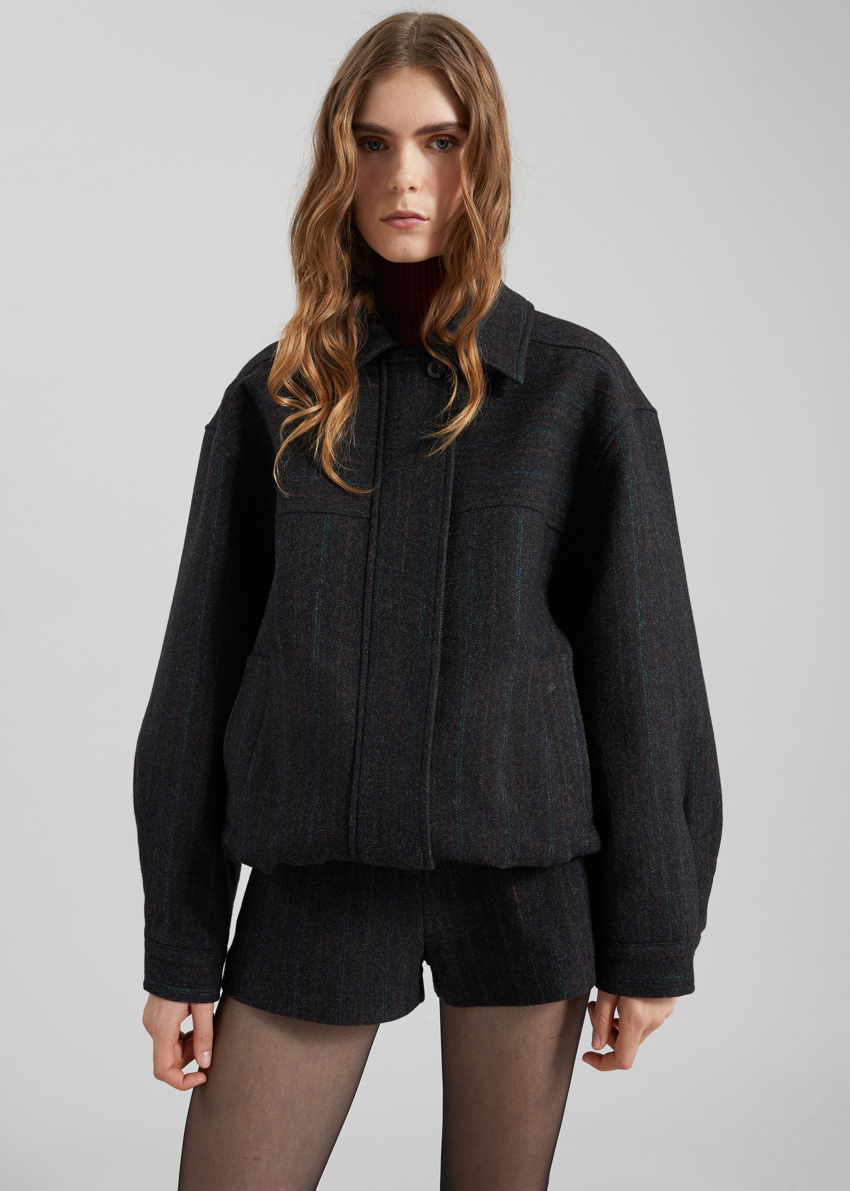 Natick Blouson Jacket - Charcoal Multi Stripe - 7