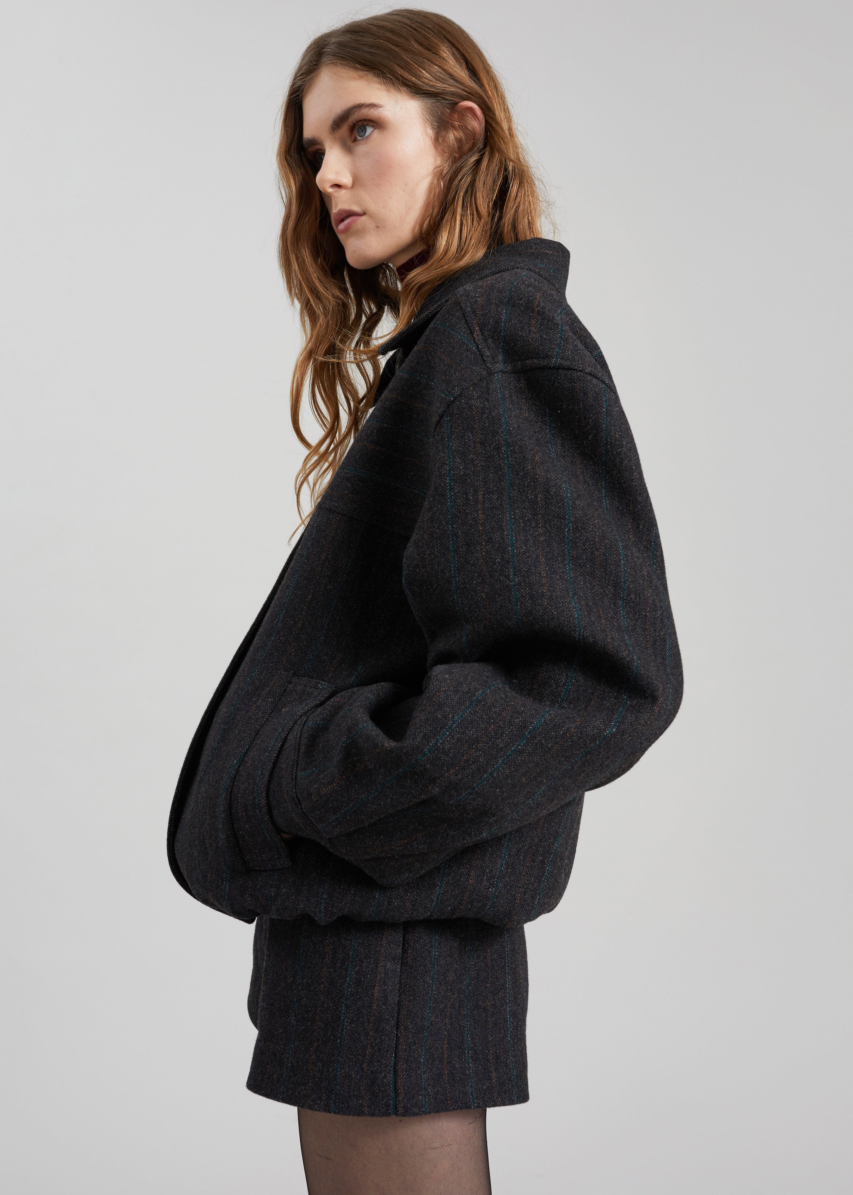 Natick Blouson Jacket - Charcoal Multi Stripe - 6