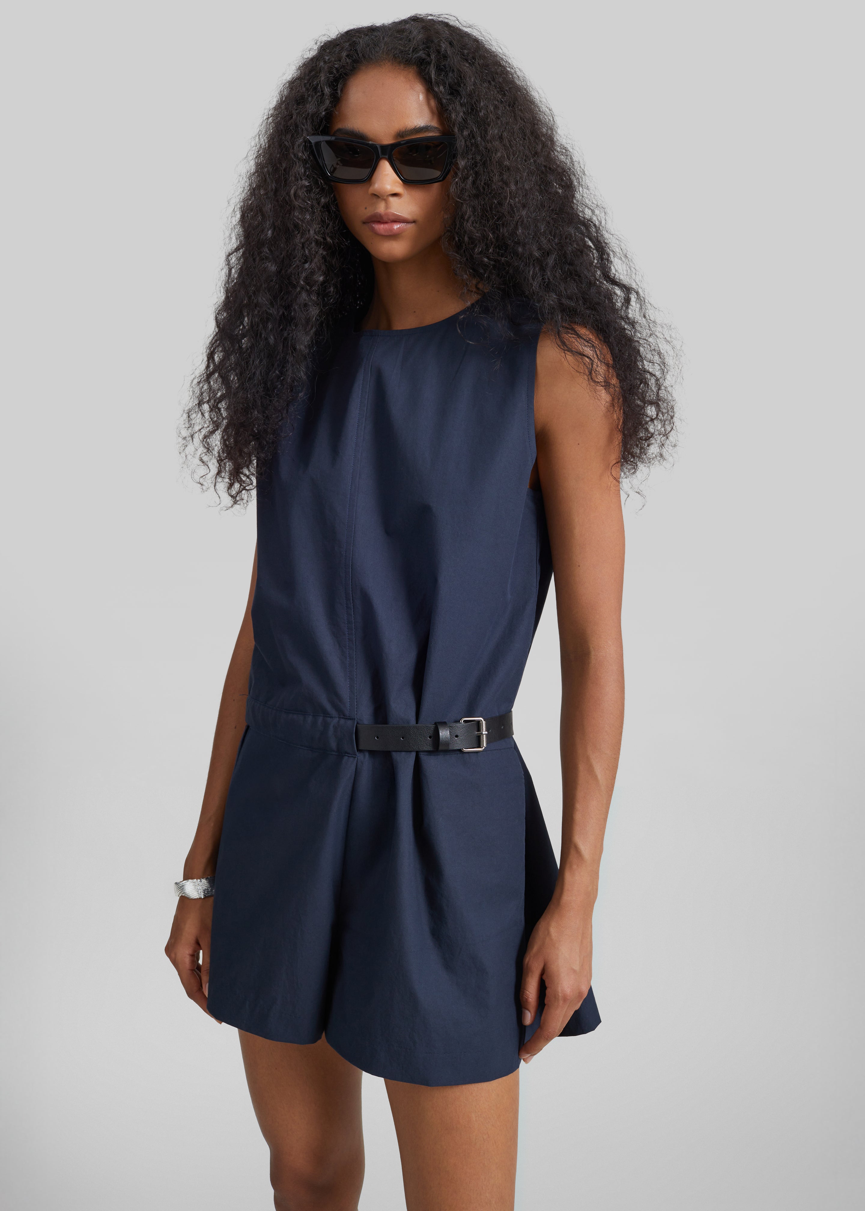 Naxos Belted Romper - Navy - 2