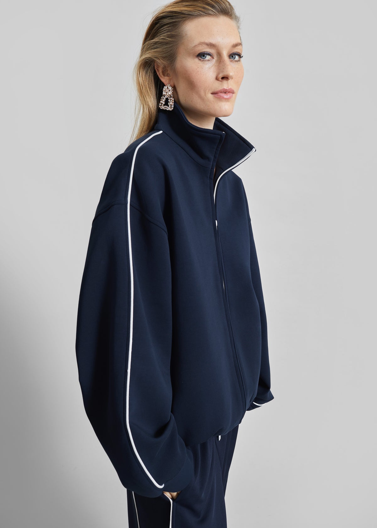 Nayen Zip-Up Jacket - Navy - 8