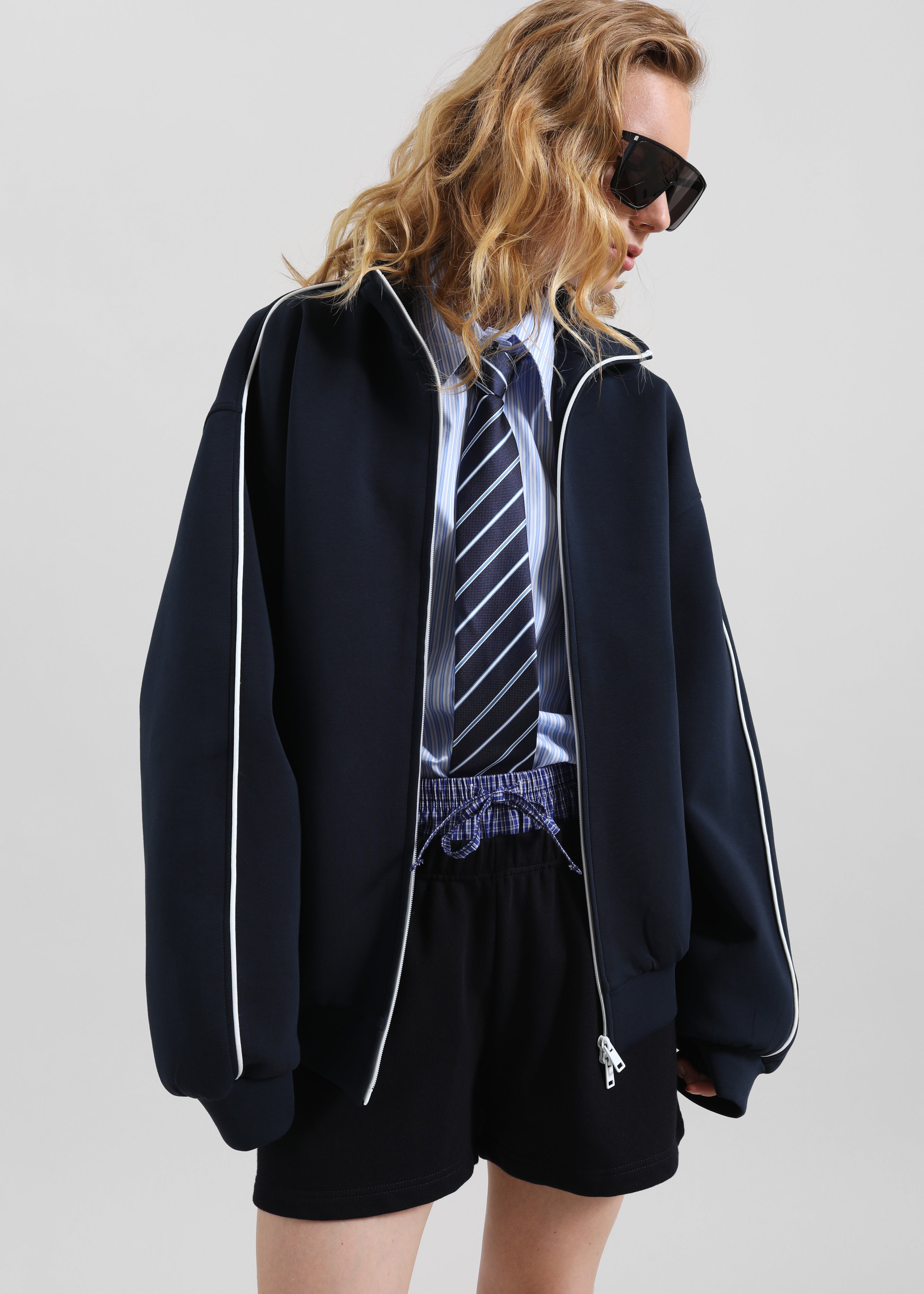 Nayen Zip-Up Jacket - Navy - 2