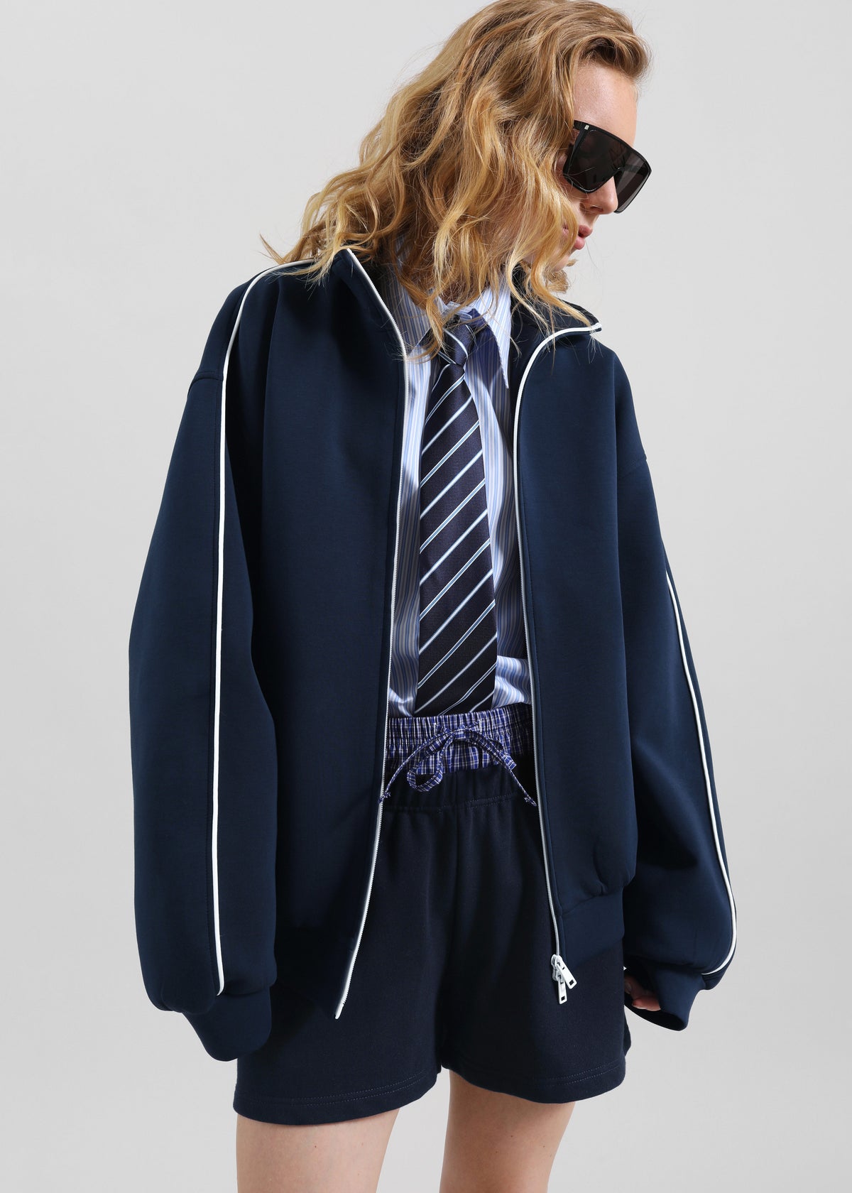 Nayen Zip-Up Jacket - Navy - 14
