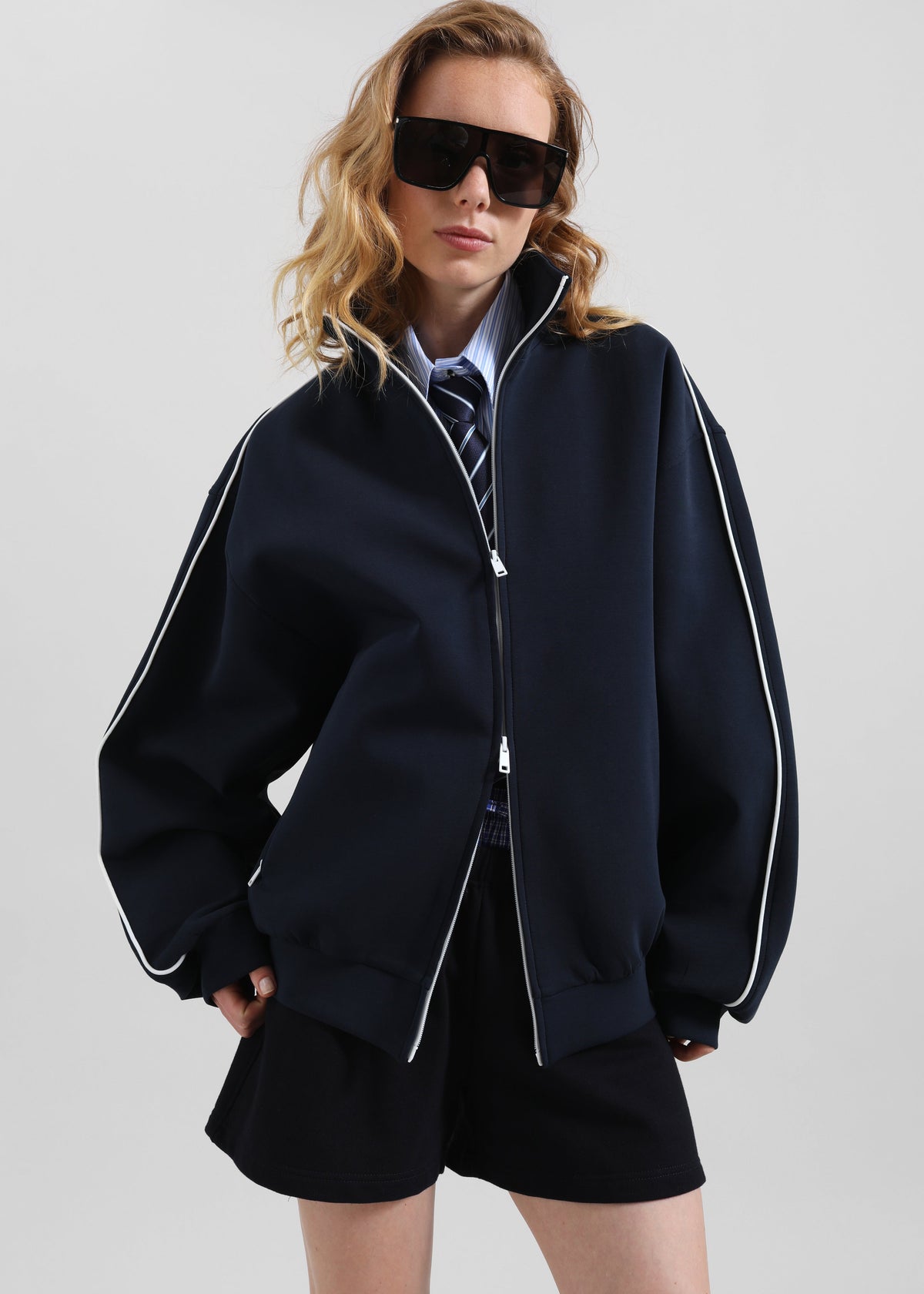 Nayen Zip-Up Jacket - Navy - 6