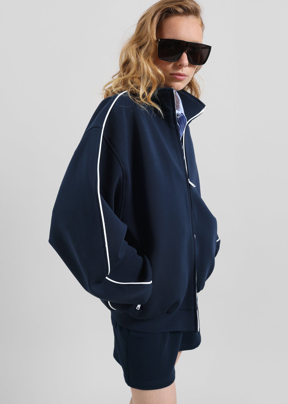 Nayen Zip-Up Jacket - Navy - 6