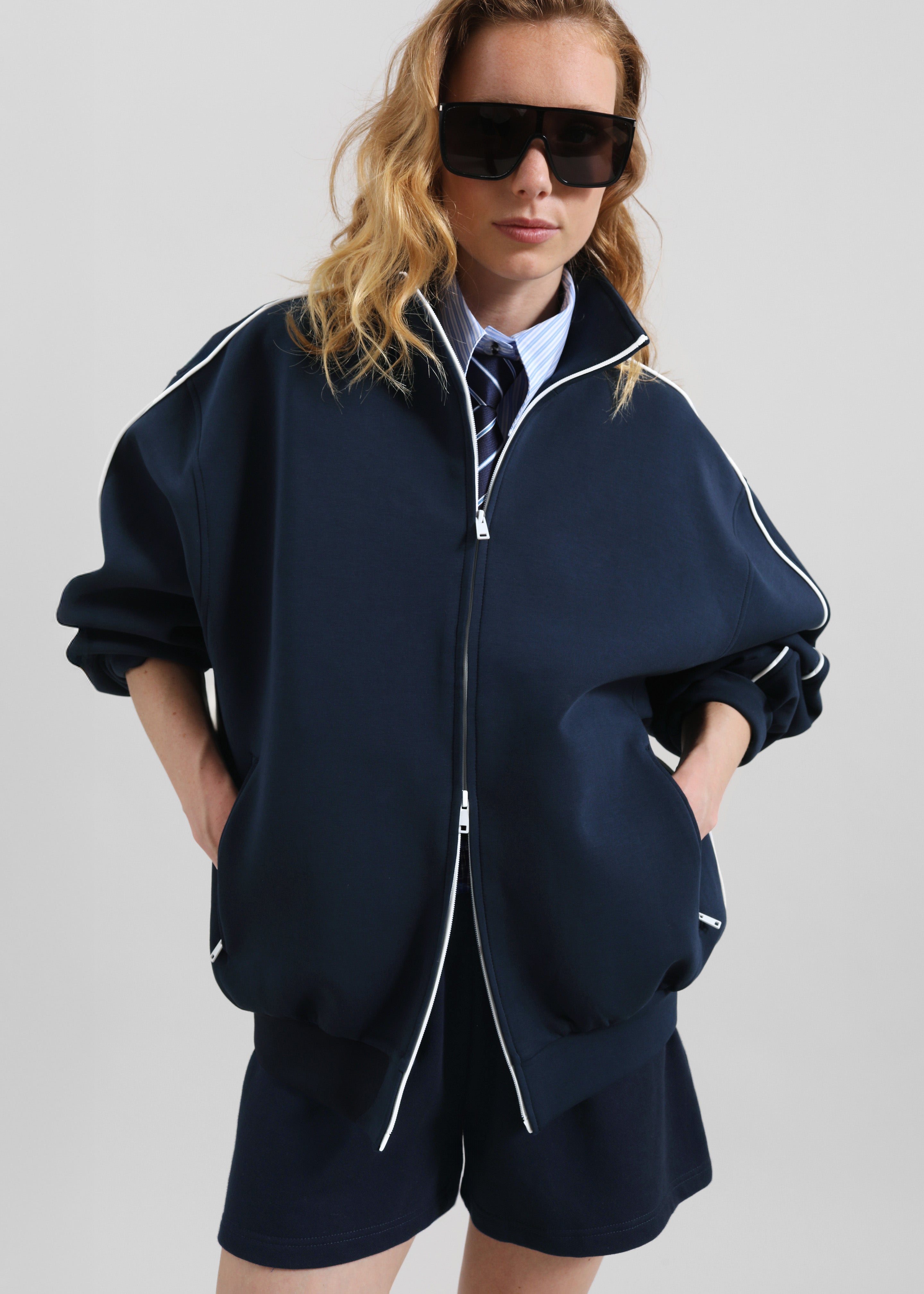 Nayen Zip-Up Jacket - Navy - 15