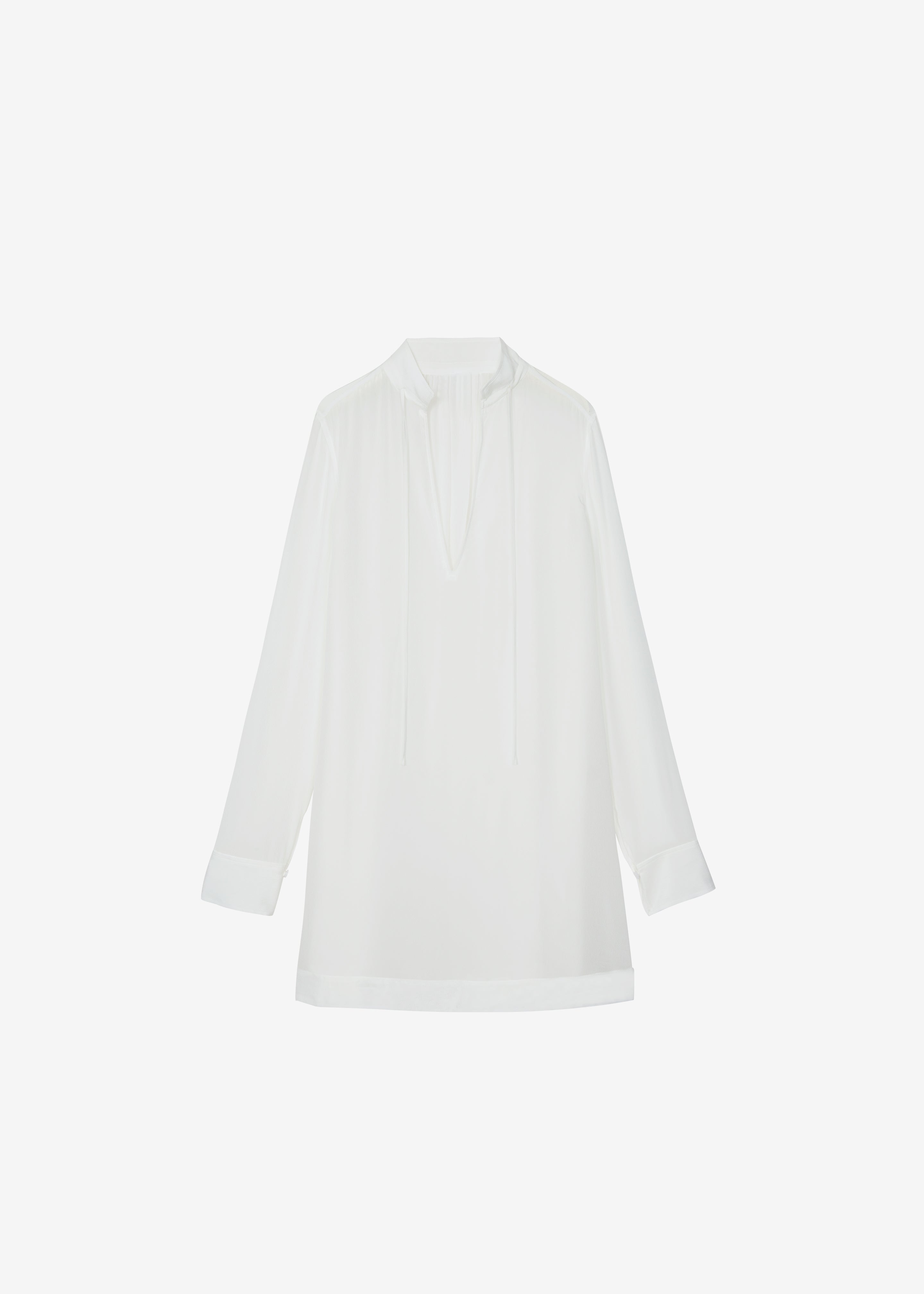 Nazare Fluid Shirt Dress - White - 9