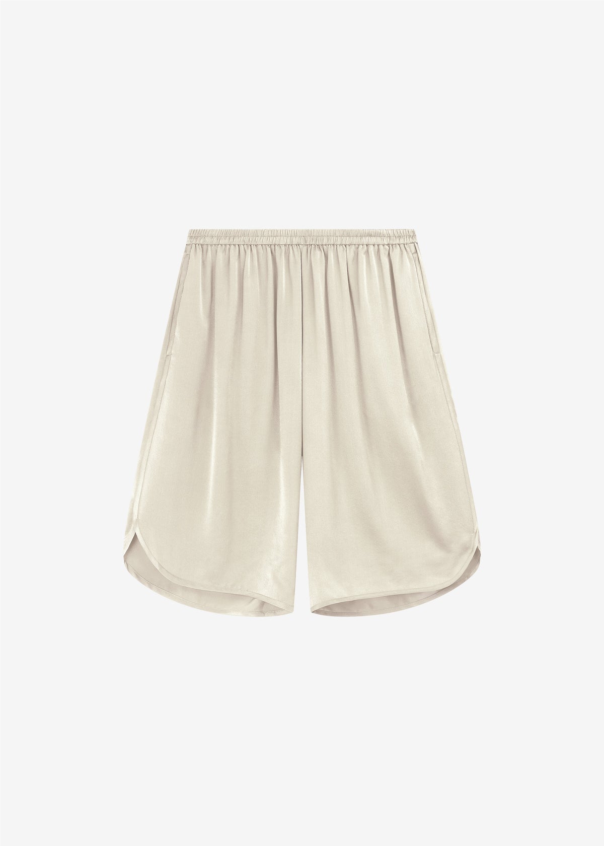 Nelis Silk Bermuda Shorts - Champagne - 8