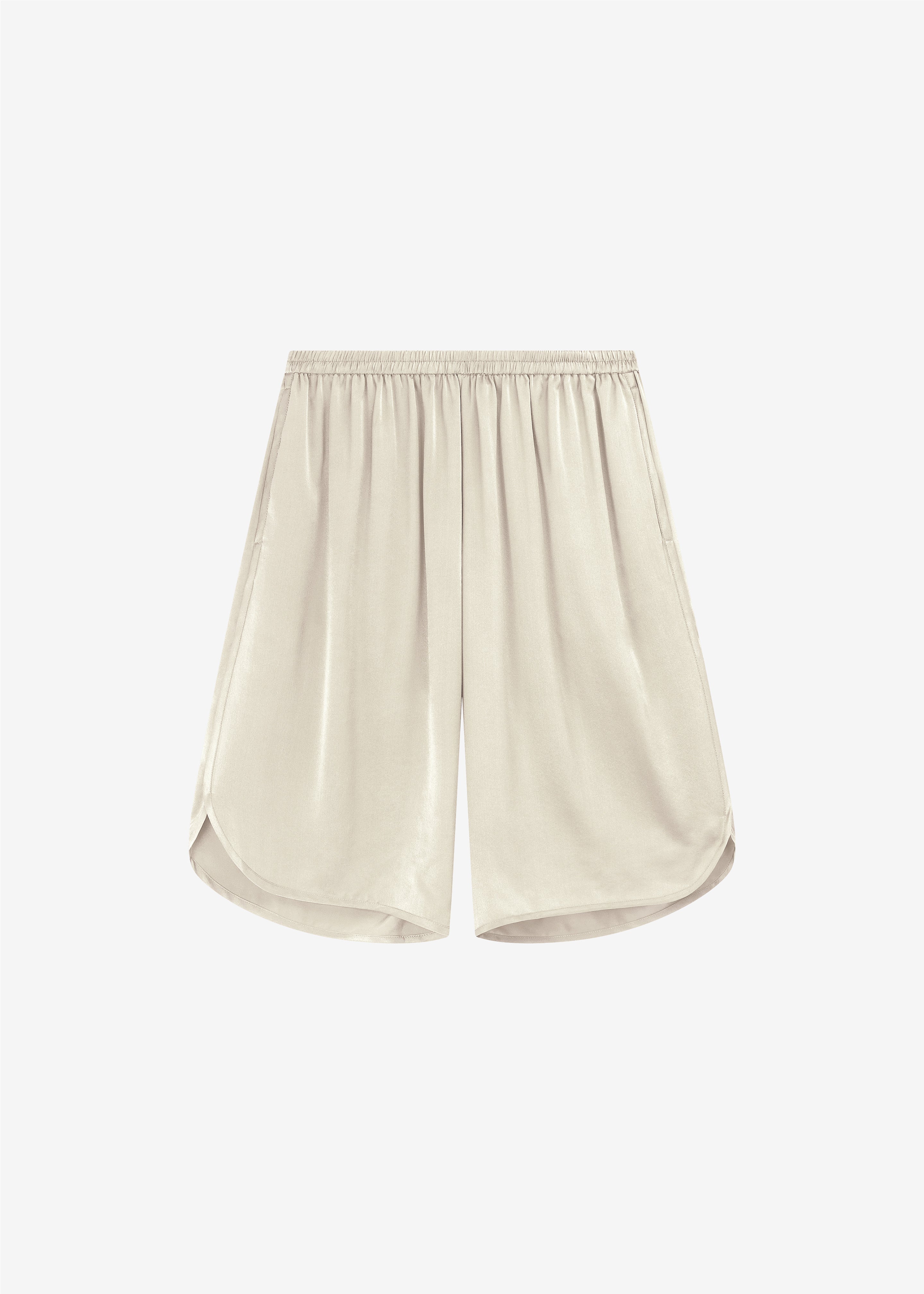 Nelis Silk Bermuda Shorts - Champagne - 8