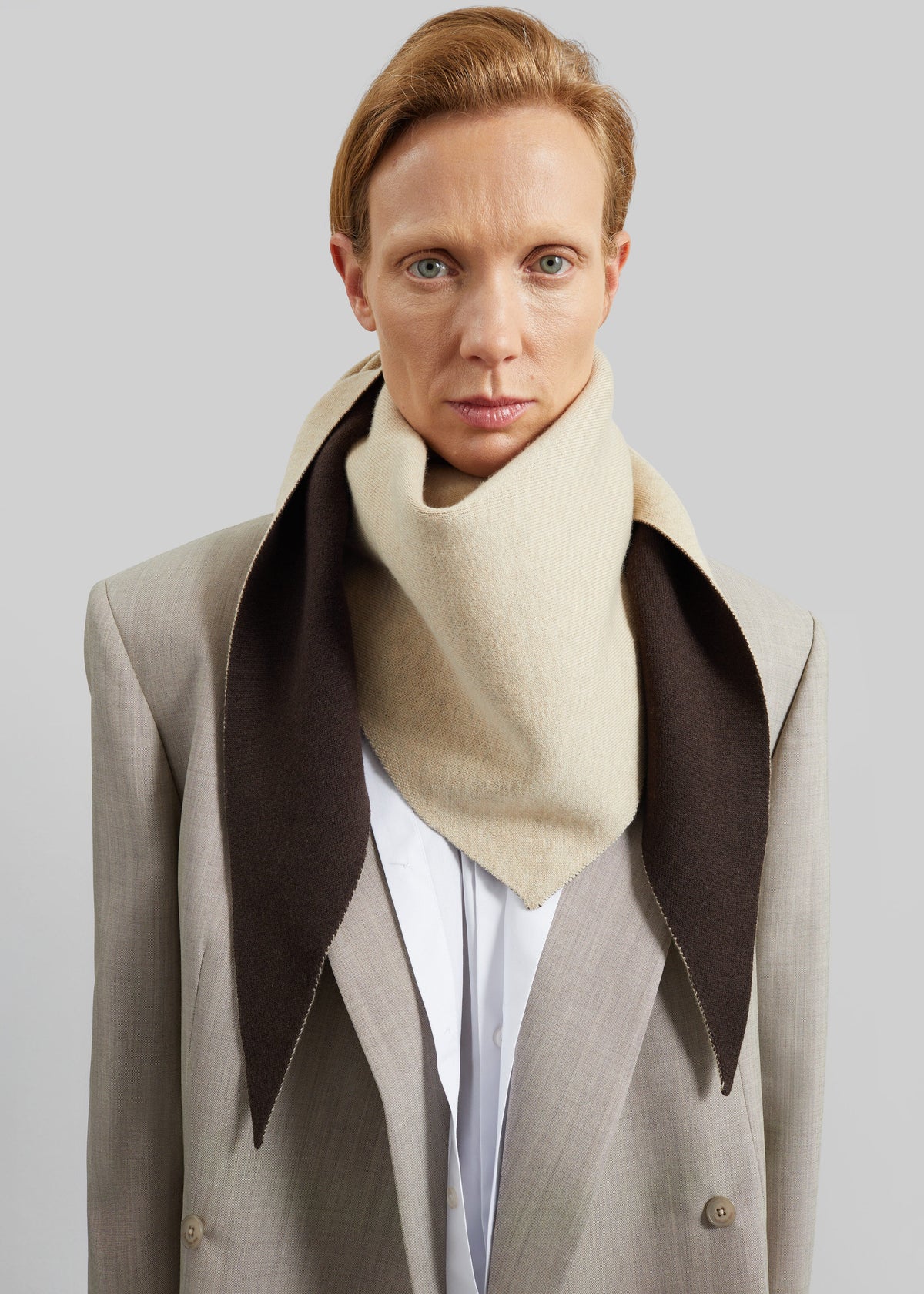 Sciarpa Nella reversibile - Beige/Marrone