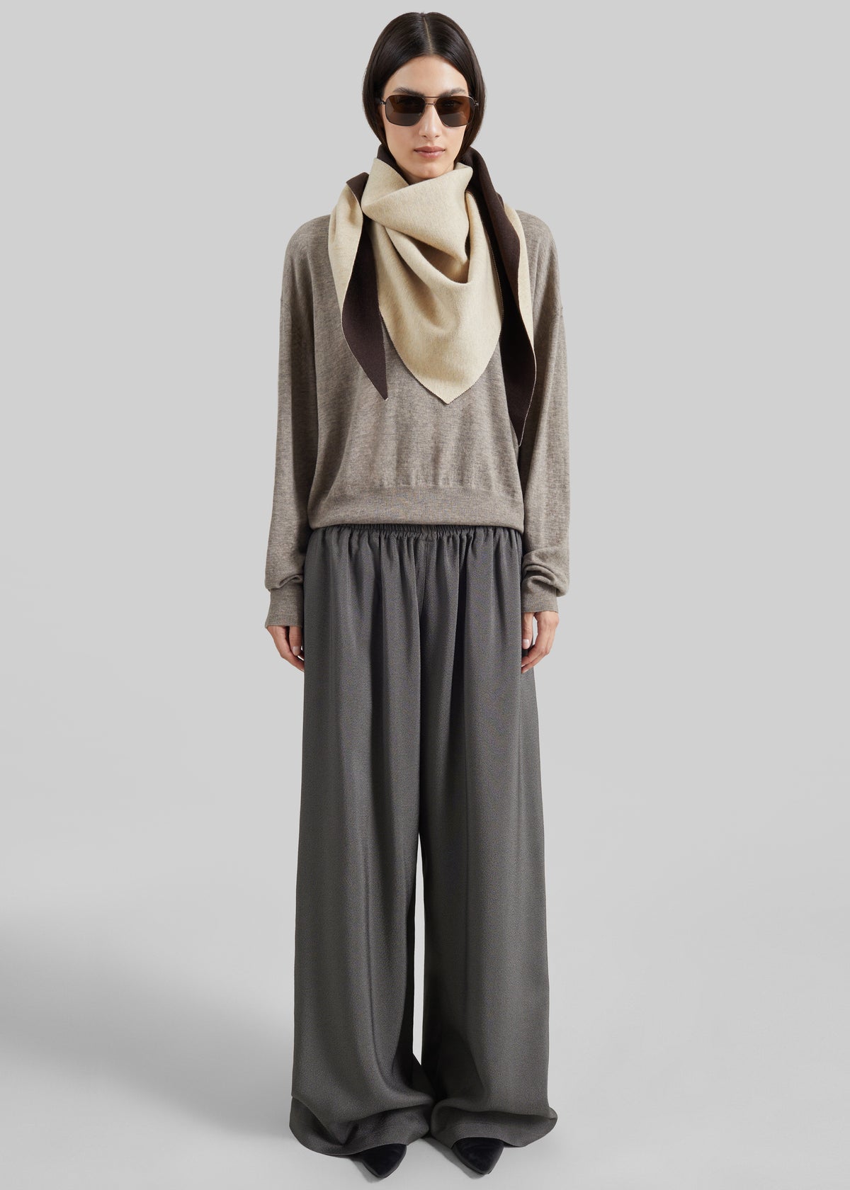 Sciarpa Nella reversibile - Beige/Marrone