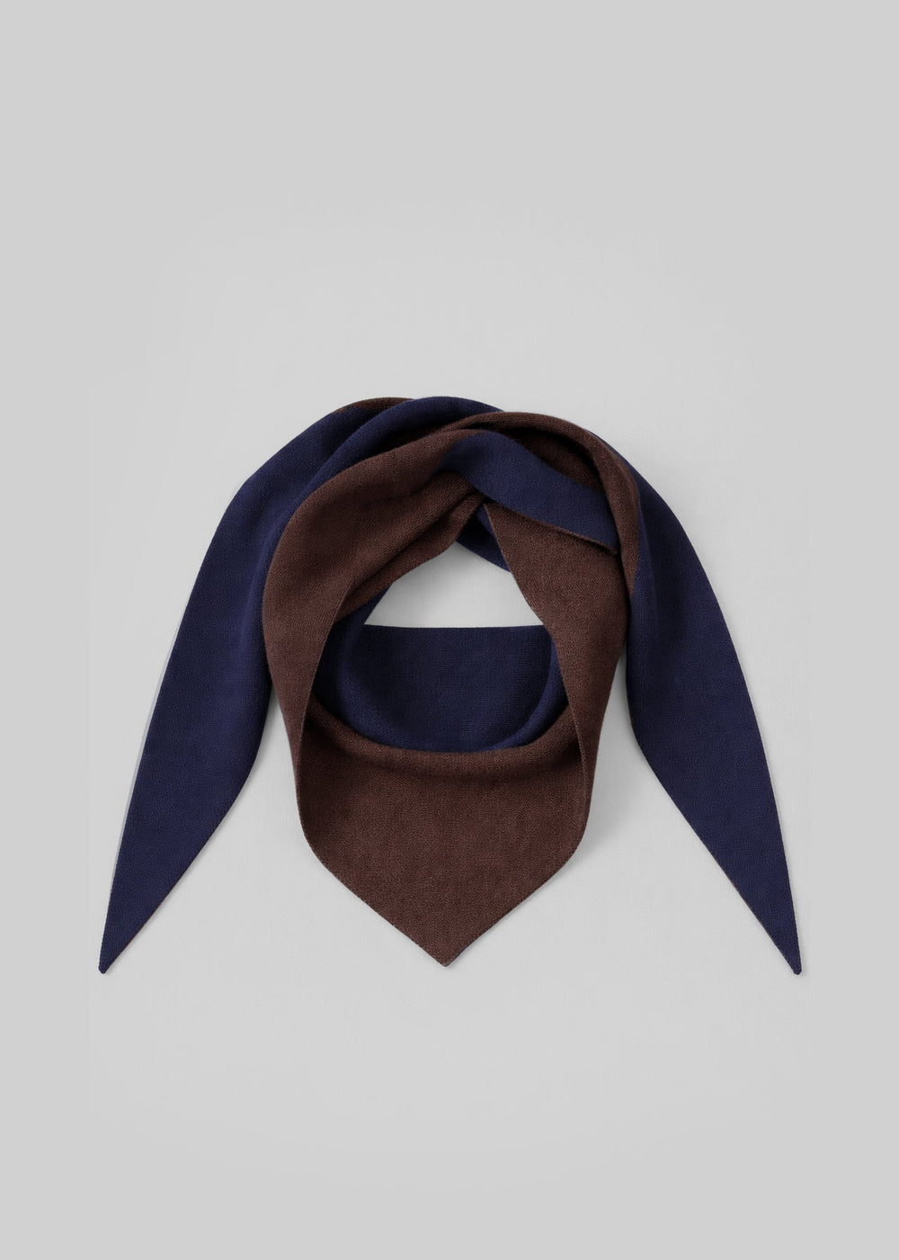 Nella Reversible Scarf - Brown/Navy - 1