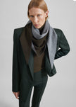 Sciarpa Nella reversibile - Verde oliva scuro/Grigio