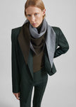 Sciarpa Nella reversibile - Verde oliva scuro/Grigio